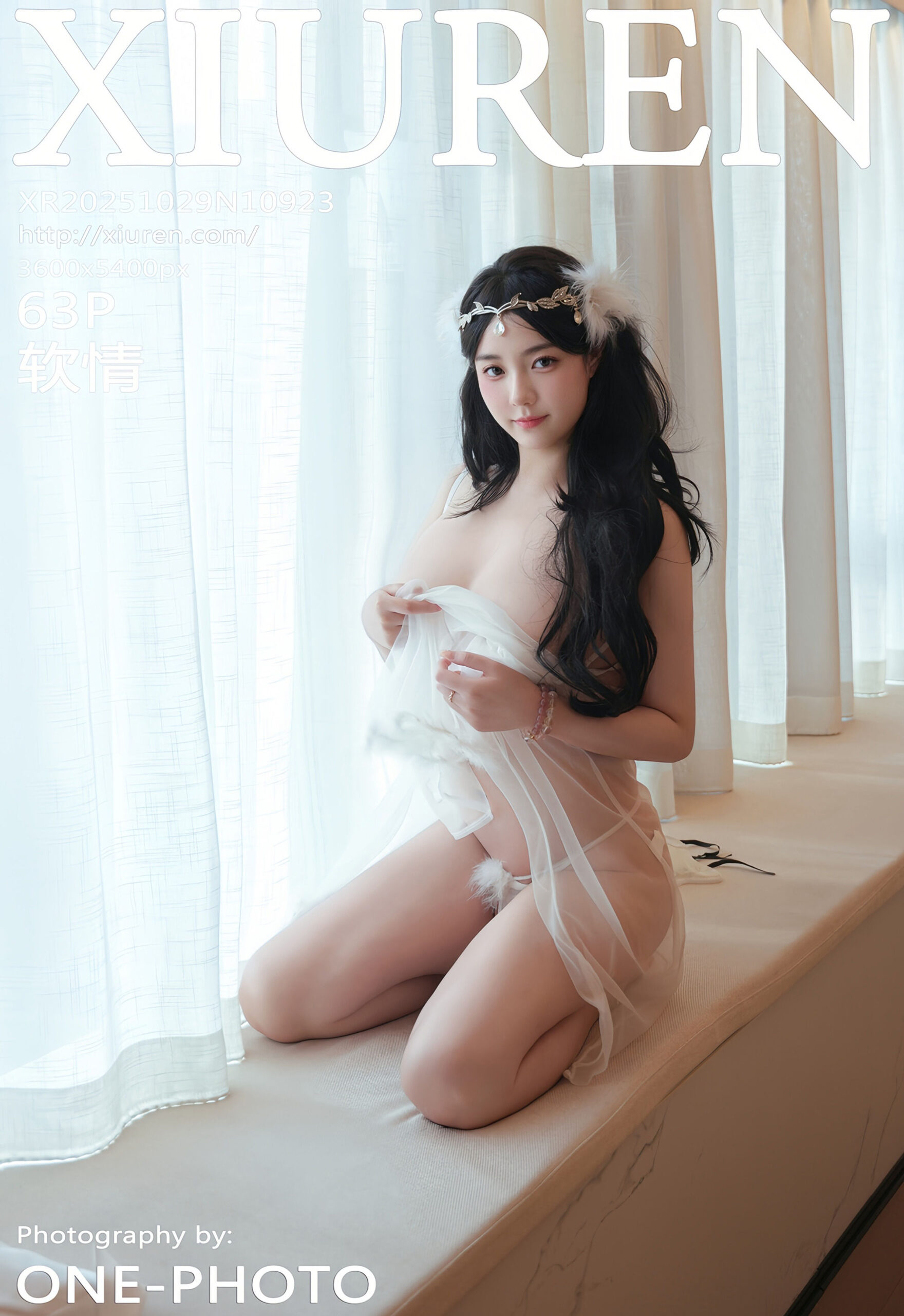 [XiuRen秀人网] No.10923 软情 白色薄纱 性感写真 [63张]