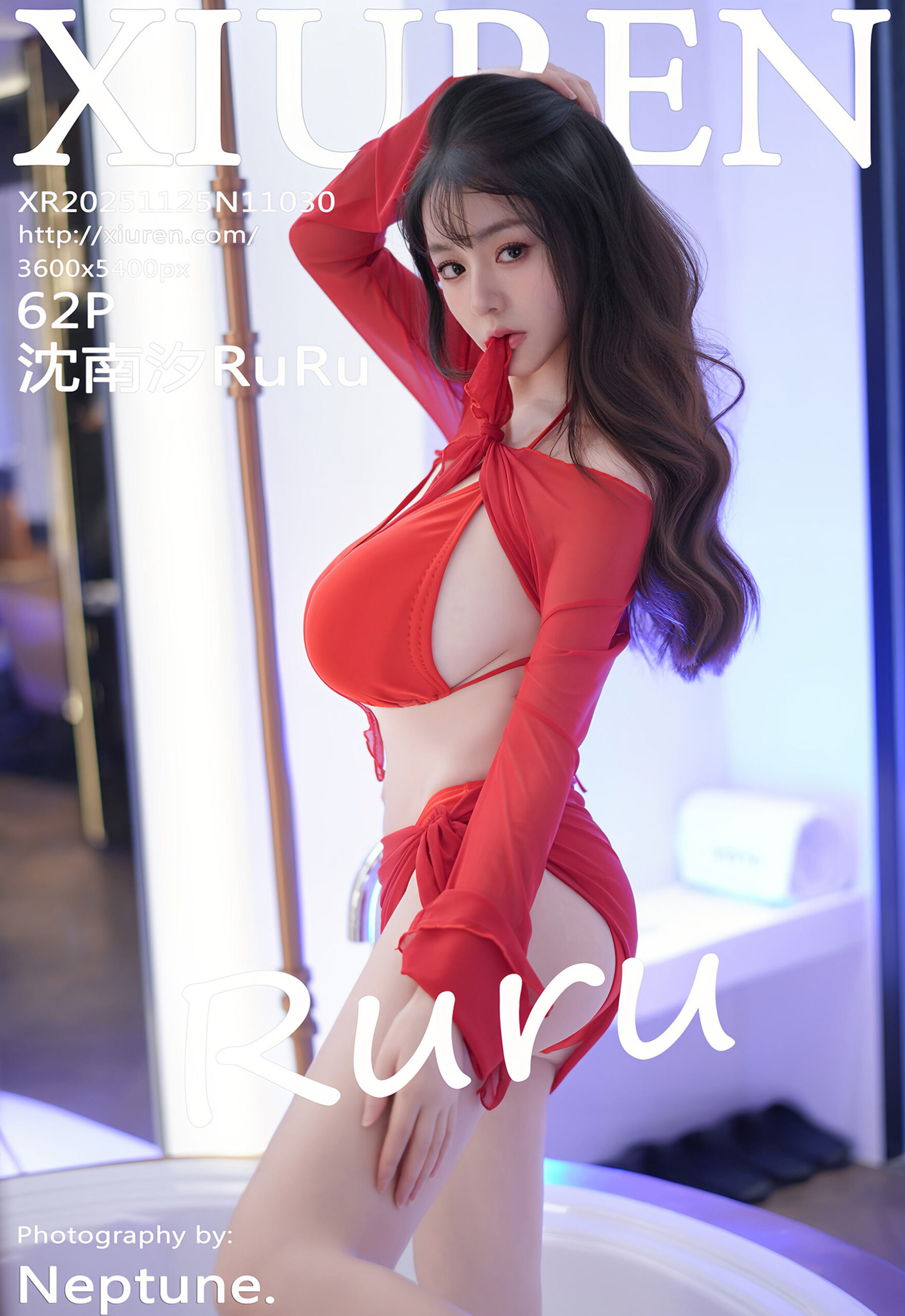 [XiuRen秀人网] No.11030 沈南汐RuRu 红色比基尼 性感写真 [62张]