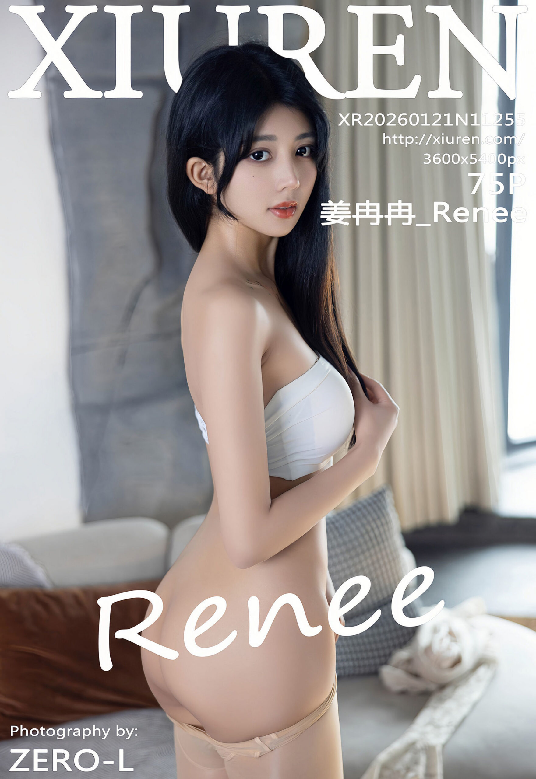 [XiuRen秀人网] No.11255 姜冉冉_Renee@ 白色连衣短裙 诱人肉色丝袜 性感写真 [75张]