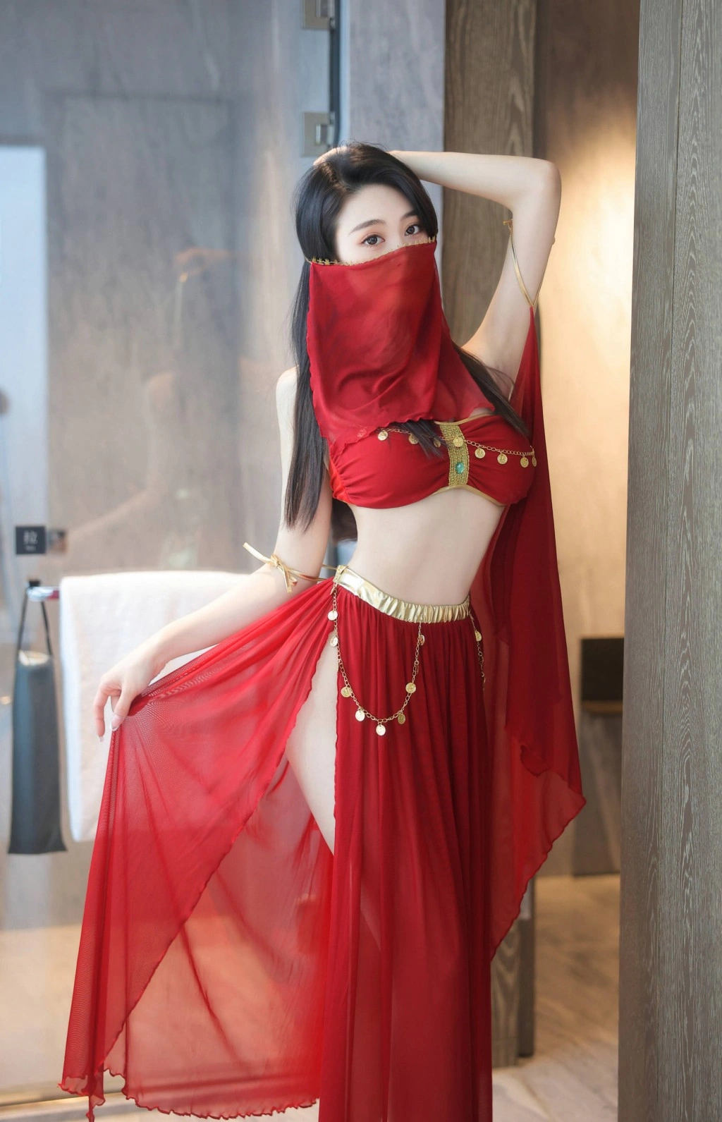 秀人网 清妙 魅惑私拍写真 身着红色舞裙展现迷人风采