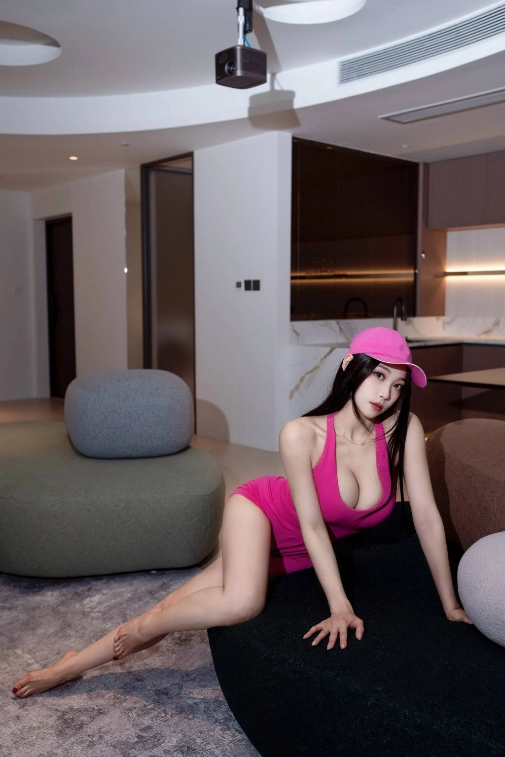 秀人网 清妙 迷人私房写真 玫红紧身瑜伽服