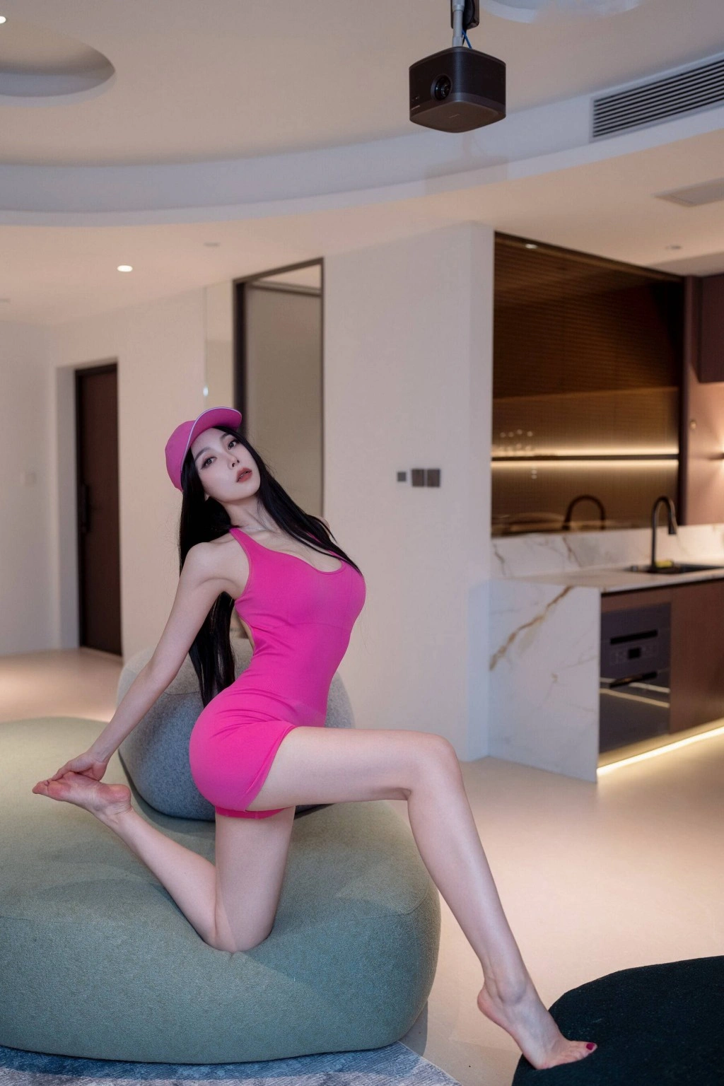 秀人网 清妙 迷人私房写真 玫红紧身瑜伽服