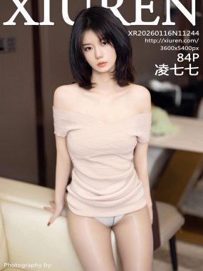 [XiuRen秀人网] No.11244 凌七七 浅色连衣短裙 魅惑黑丝 性感写真 [84张]