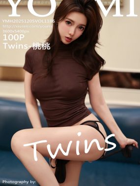 [YOUMI尤蜜荟] VOL.1186 Twins-桃桃 黑色西服 魅惑黑丝 性感写真 [100张]