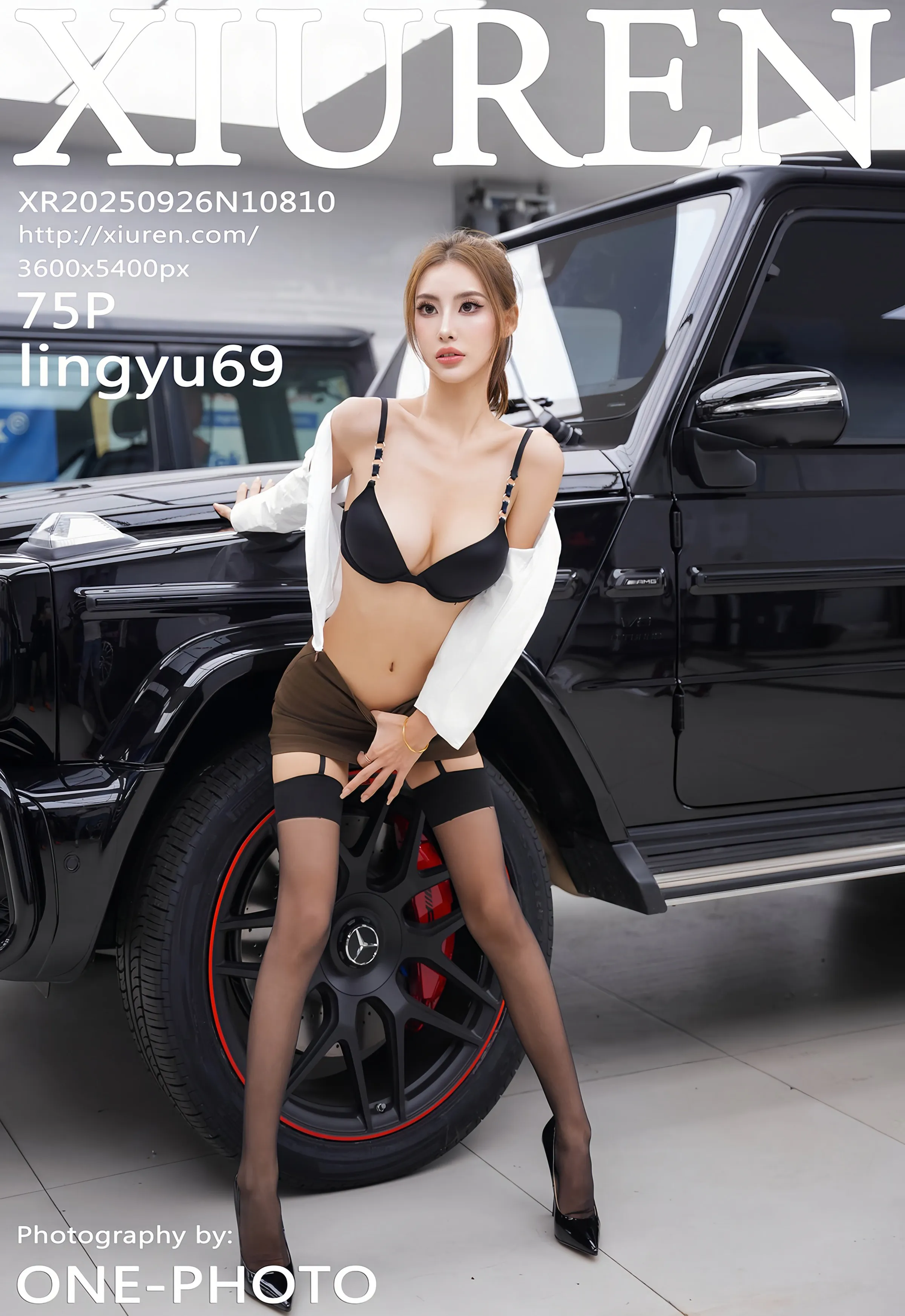 [XiuRen秀人网] No.10810 lingyu69 黑色内衣 性感写真 [75张]