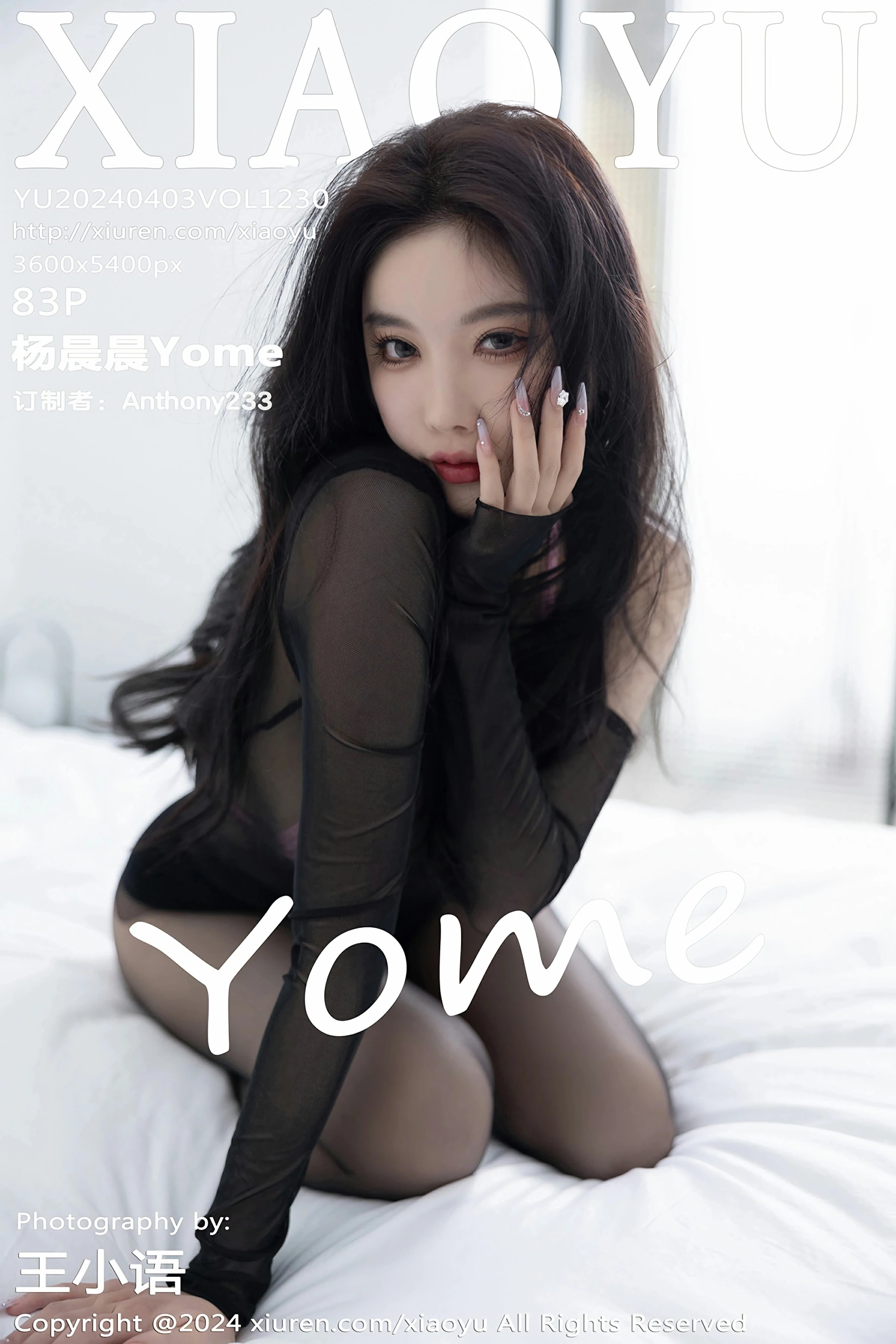 [XIAOYU语画界] VOL.1230 杨晨晨Yome 性感黑色轻透服饰 魅惑黑丝 哈尔滨旅拍写真 [83张]