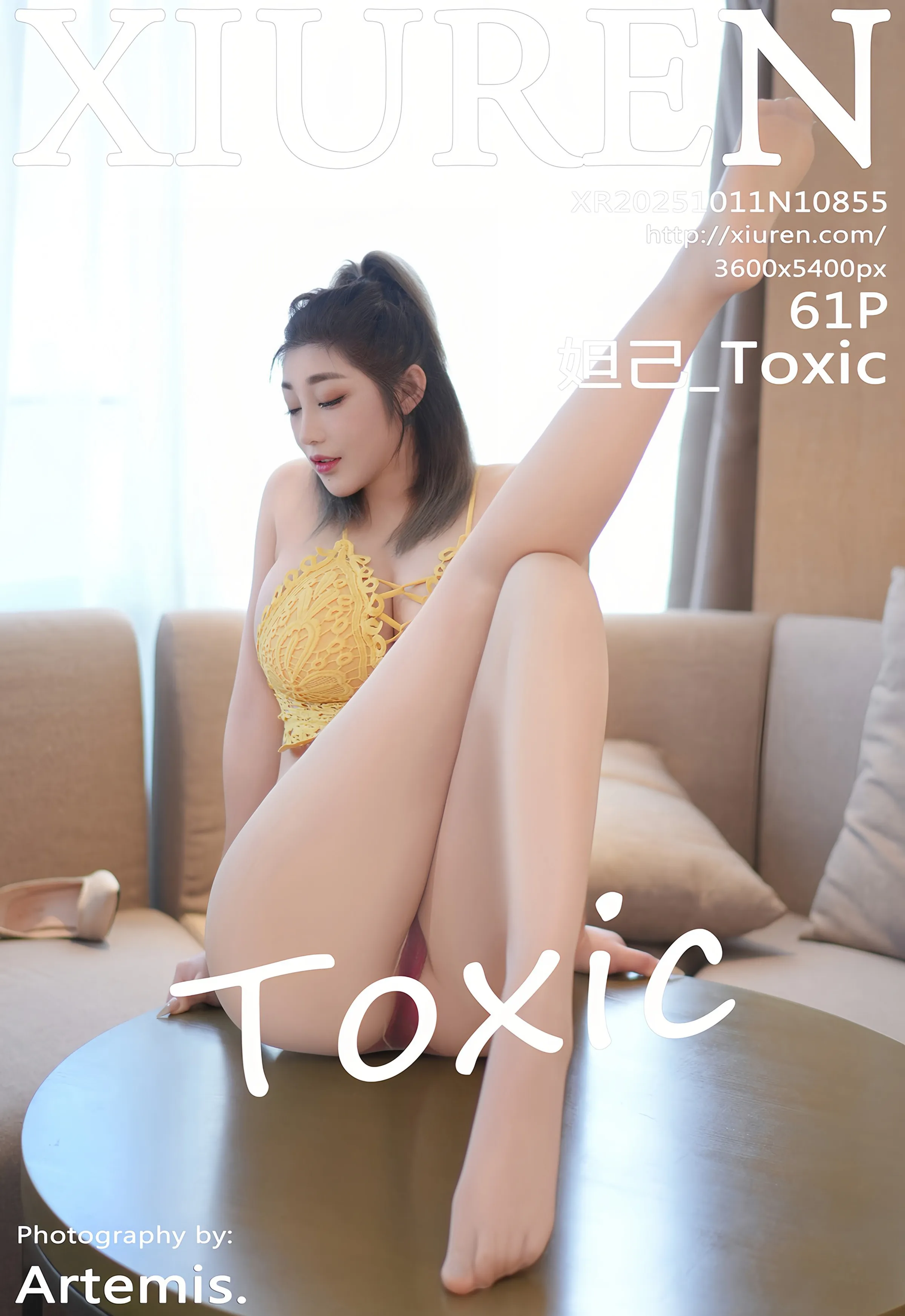 [XiuRen秀人网] No.10855 妲己_Toxic 黄色内衣 性感写真 [61张]