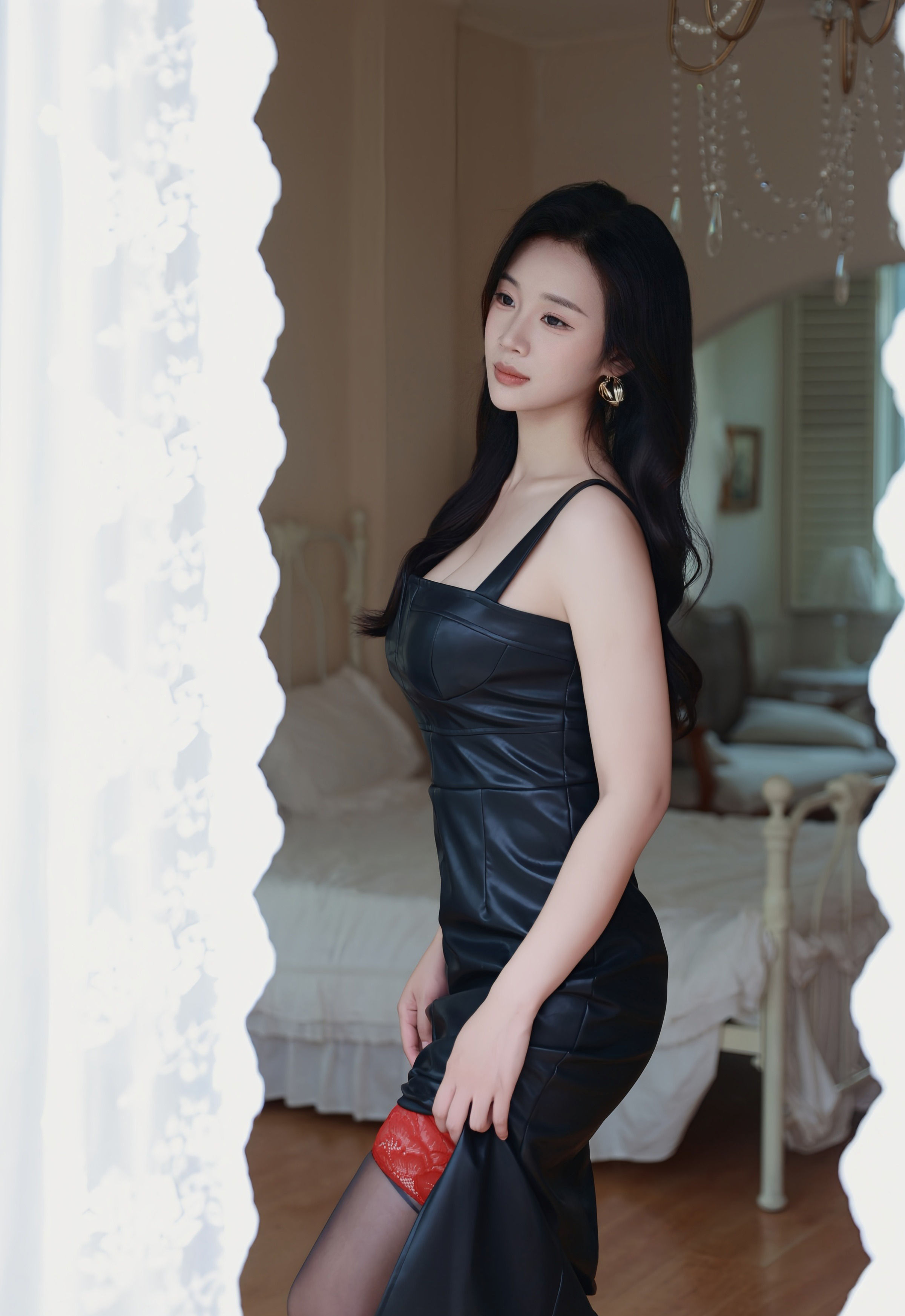 [XiuRen秀人网] No.10885 南乔 黑色皮裙 魅惑黑丝 性感写真 [72张]插图