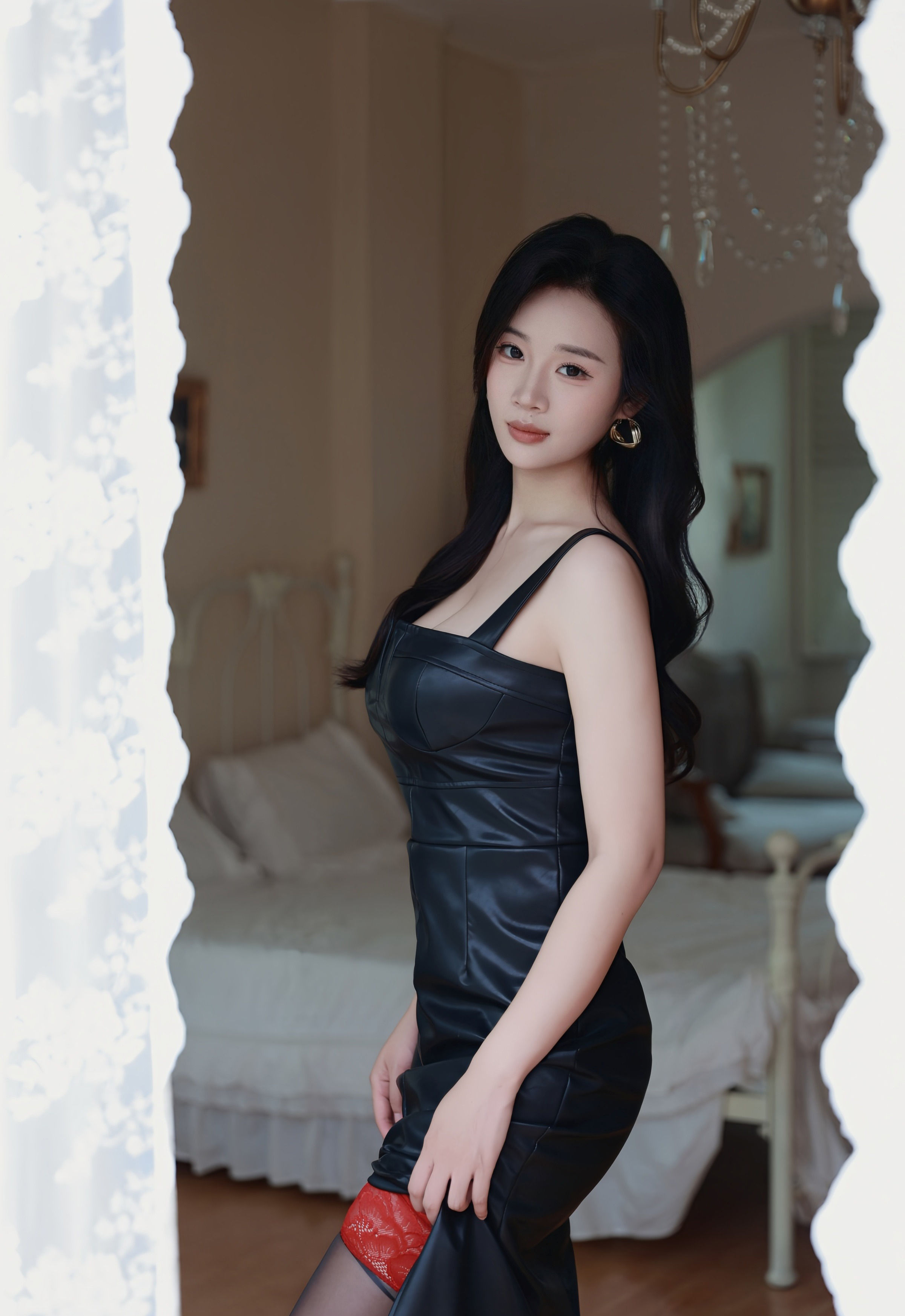 [XiuRen秀人网] No.10885 南乔 黑色皮裙 魅惑黑丝 性感写真 [72张]插图1