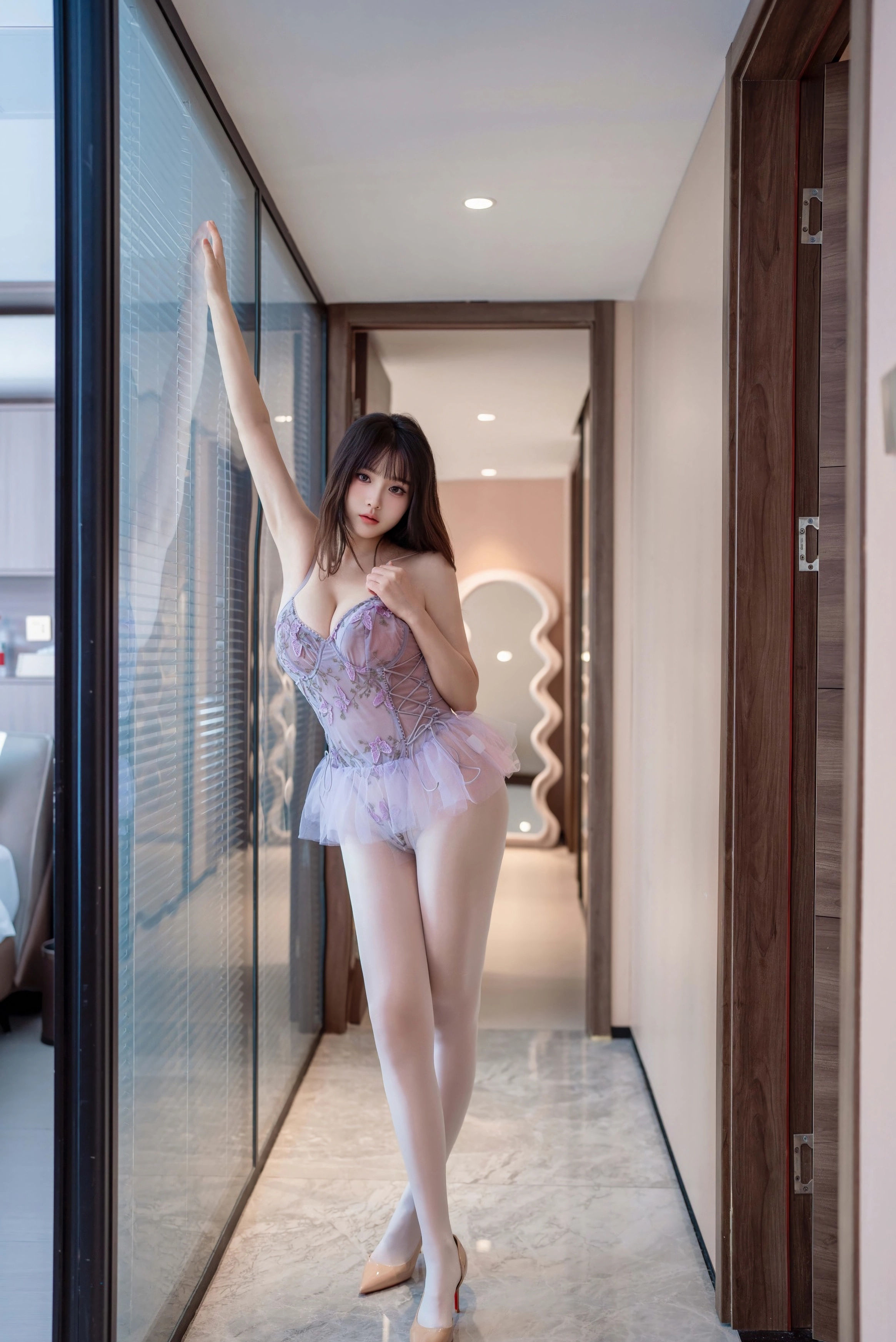 [XINGYAN星颜社] VOL.413 沈南汐RuRu 紫色连衣短裙 性感写真 [68张]插图