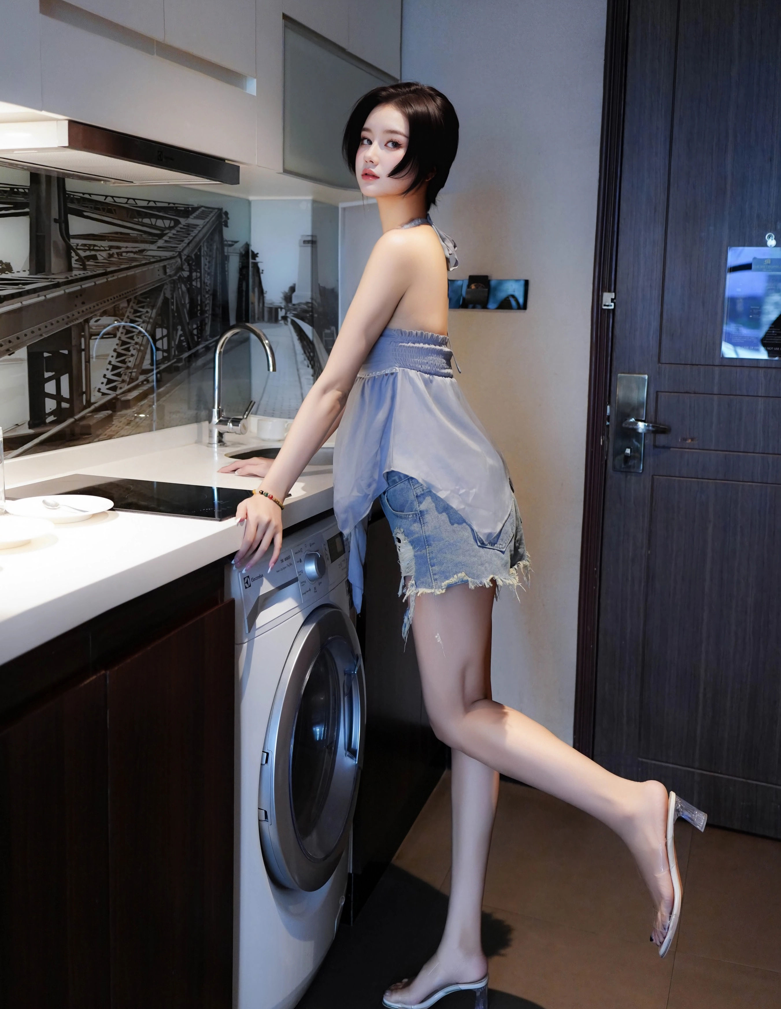 [XiuRen秀人网] No.10893 特蕾莎 感灰色抹胸 性感写真 [57张]插图