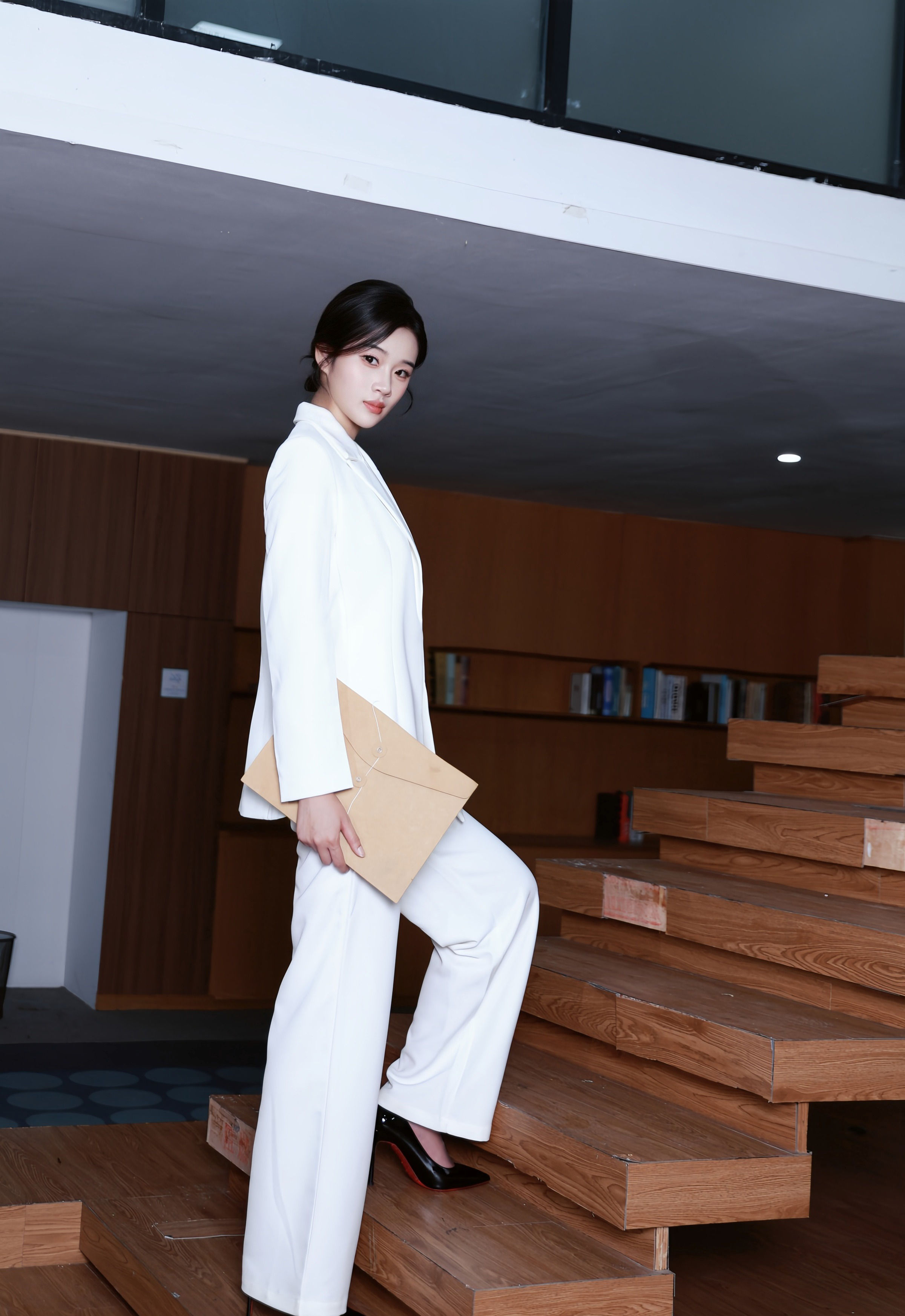 [XiuRen秀人网] No.10908 南乔 白色西装 魅惑黑丝 性感写真 [72张]插图