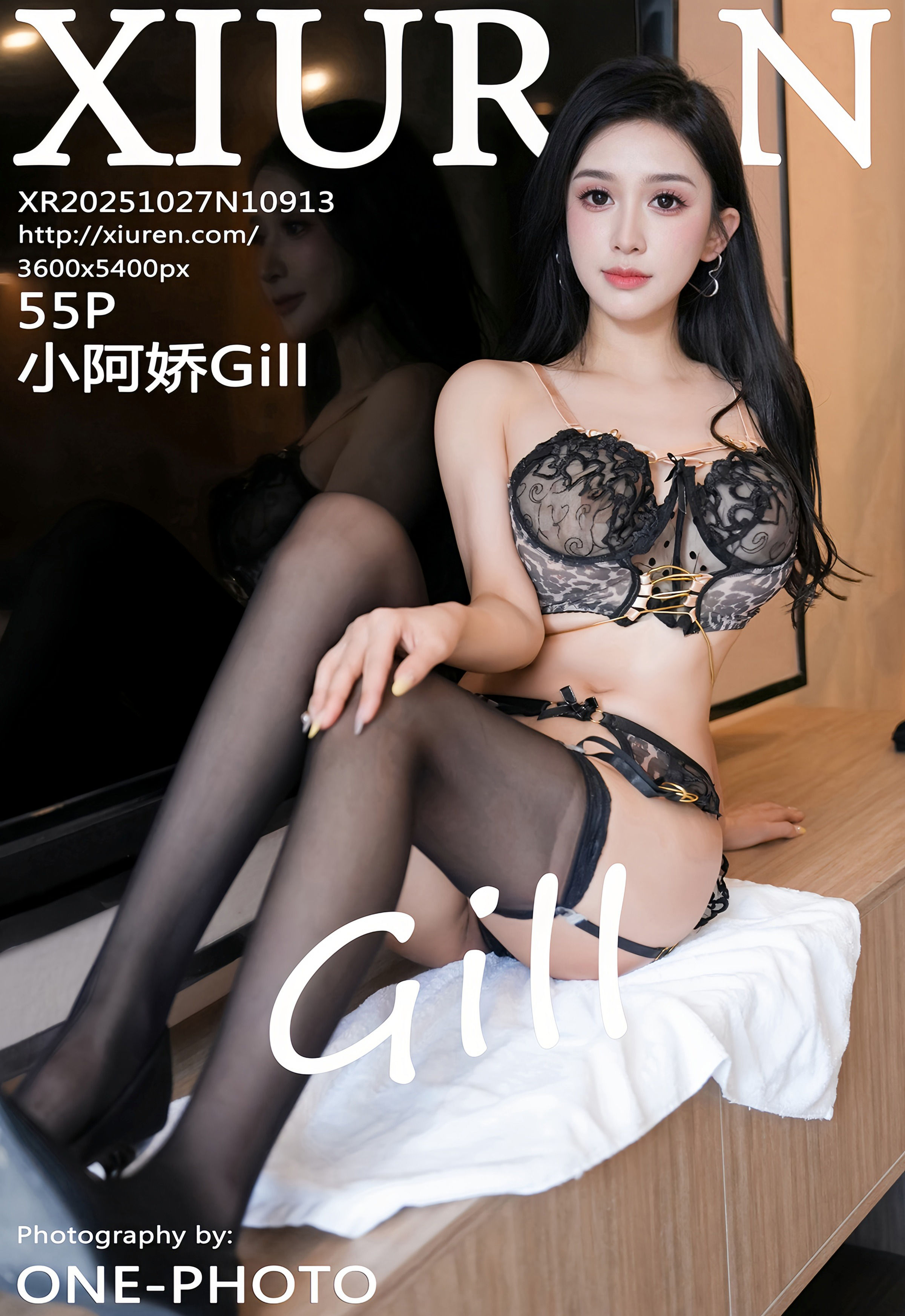 [XiuRen秀人网] No.10913 小阿娇Gill 黑色内衣 性感写真 [53张]插图