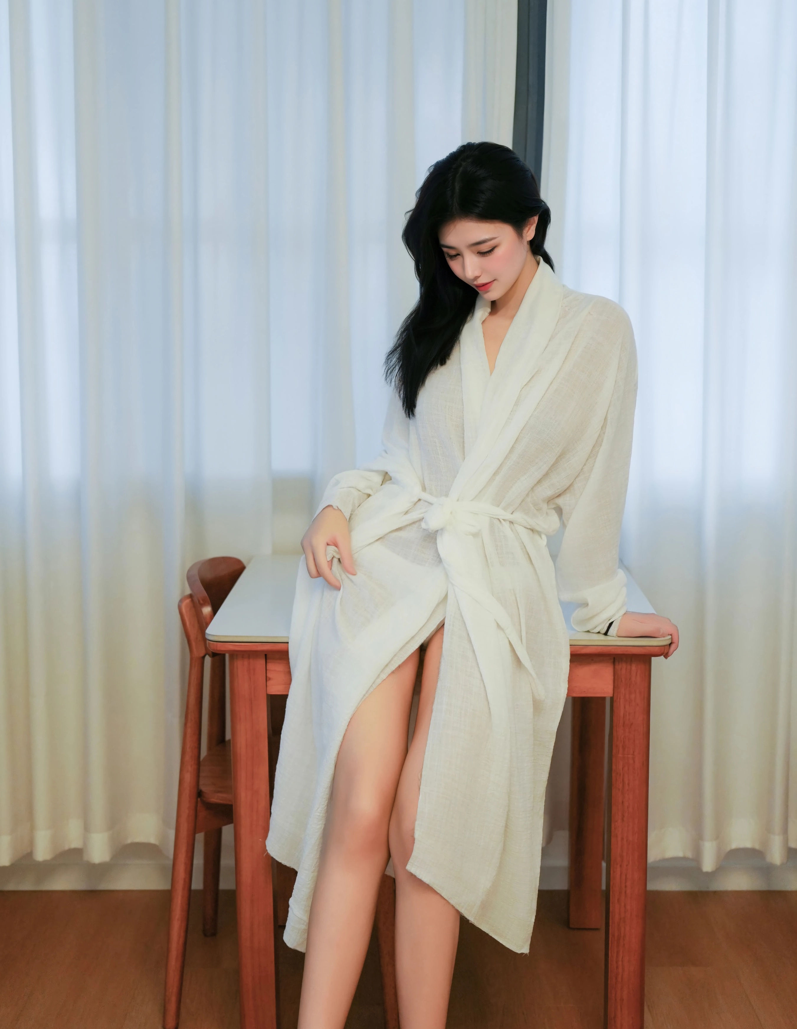 [XiuRen秀人网] No.10920 林悦溪儿 白色浴袍 性感写真 [53张]插图1