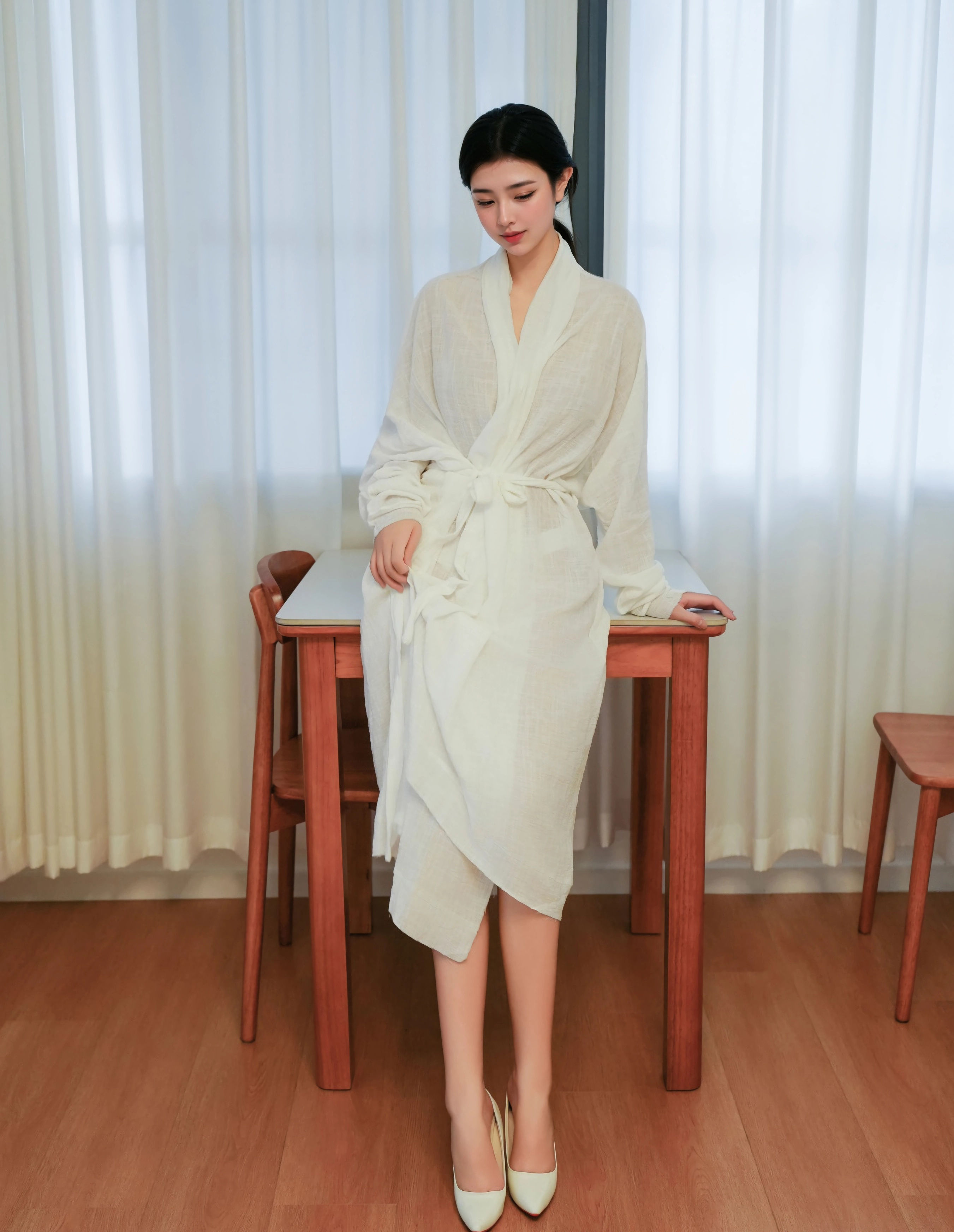 [XiuRen秀人网] No.10920 林悦溪儿 白色浴袍 性感写真 [53张]插图