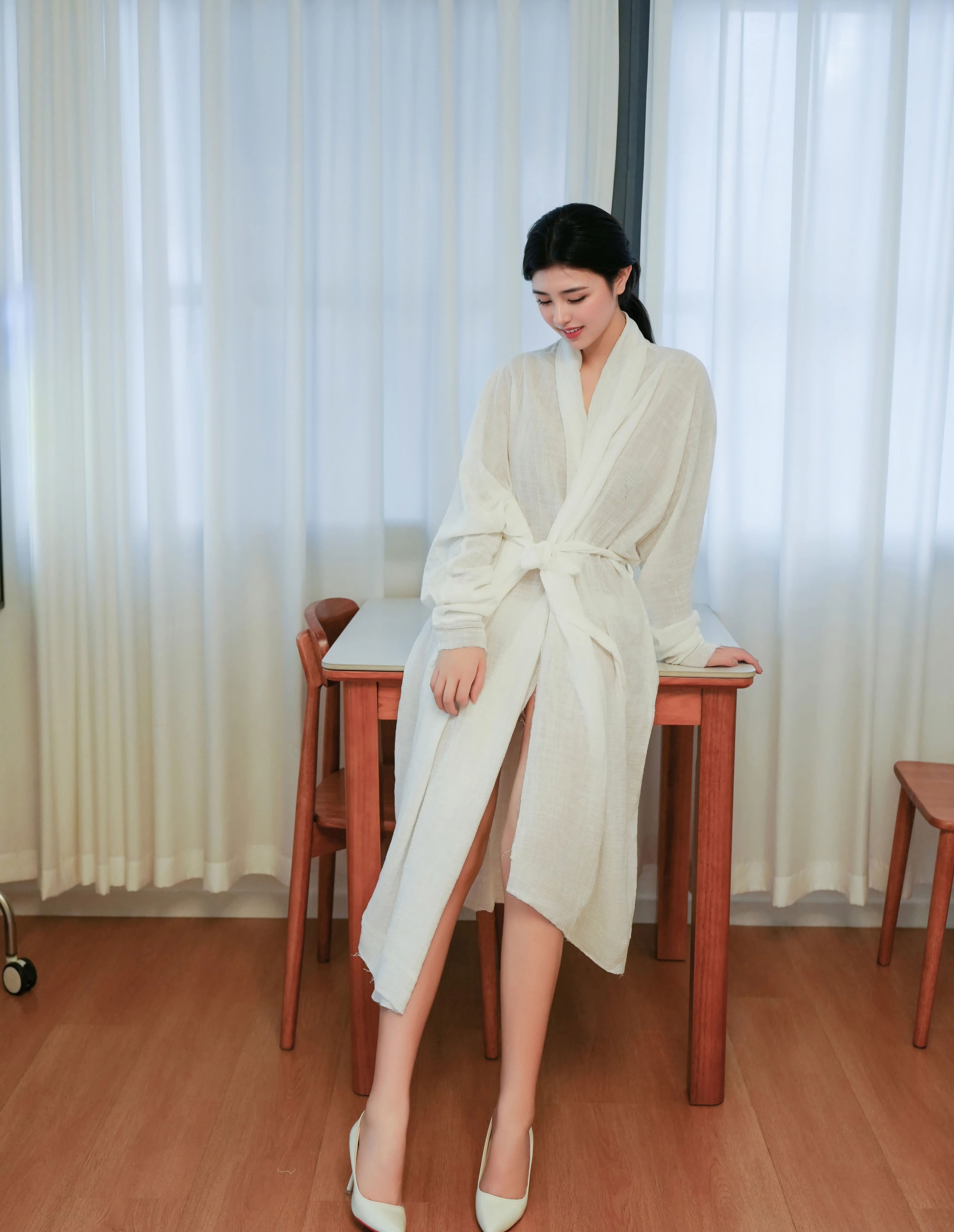 [XiuRen秀人网] No.10920 林悦溪儿 白色浴袍 性感写真 [53张]插图