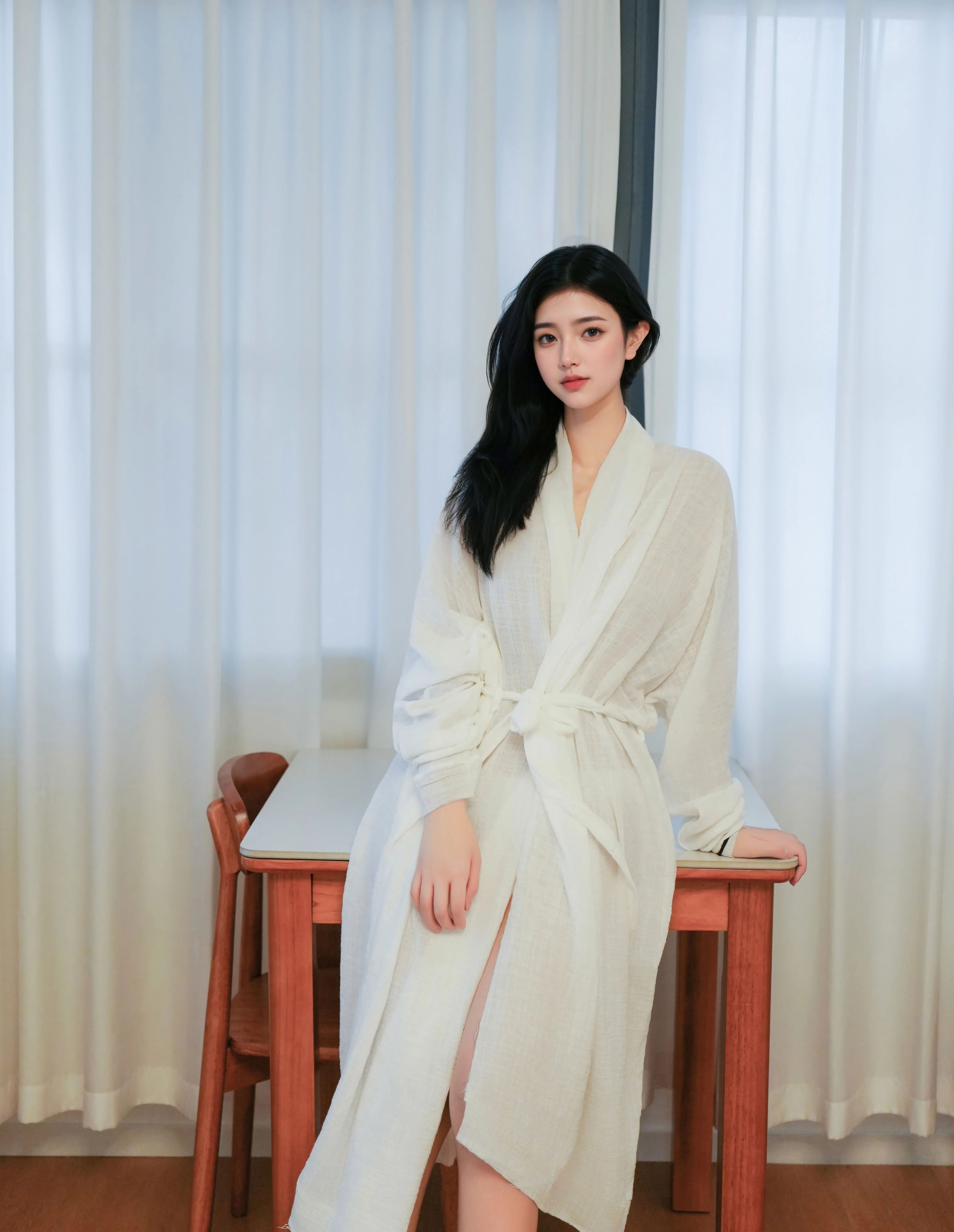 [XiuRen秀人网] No.10920 林悦溪儿 白色浴袍 性感写真 [53张]插图