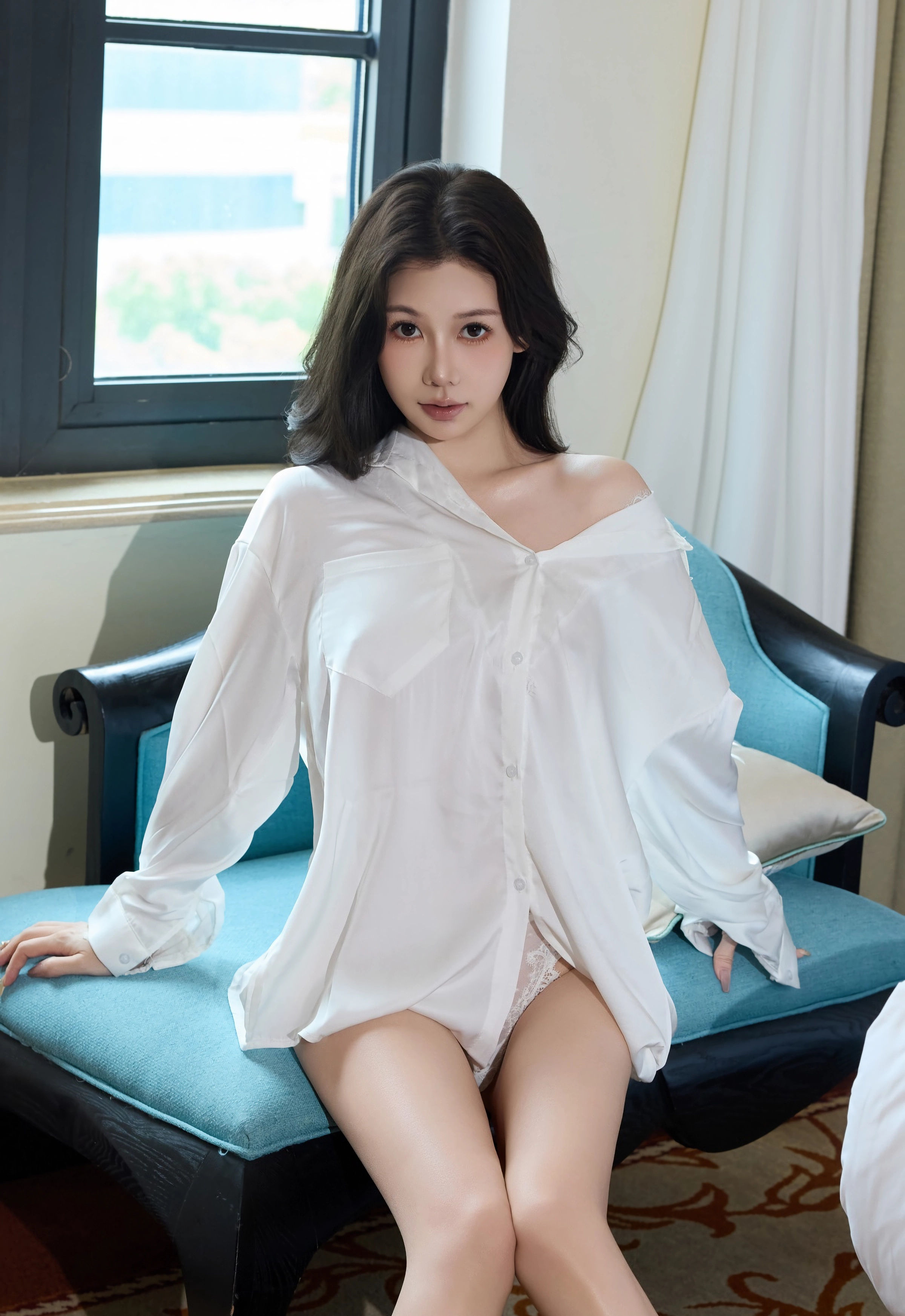 [XiuRen秀人网] No.10931 尹甜甜sunny 性感清透白色衬衣 上海旅拍写真 [71张]插图1