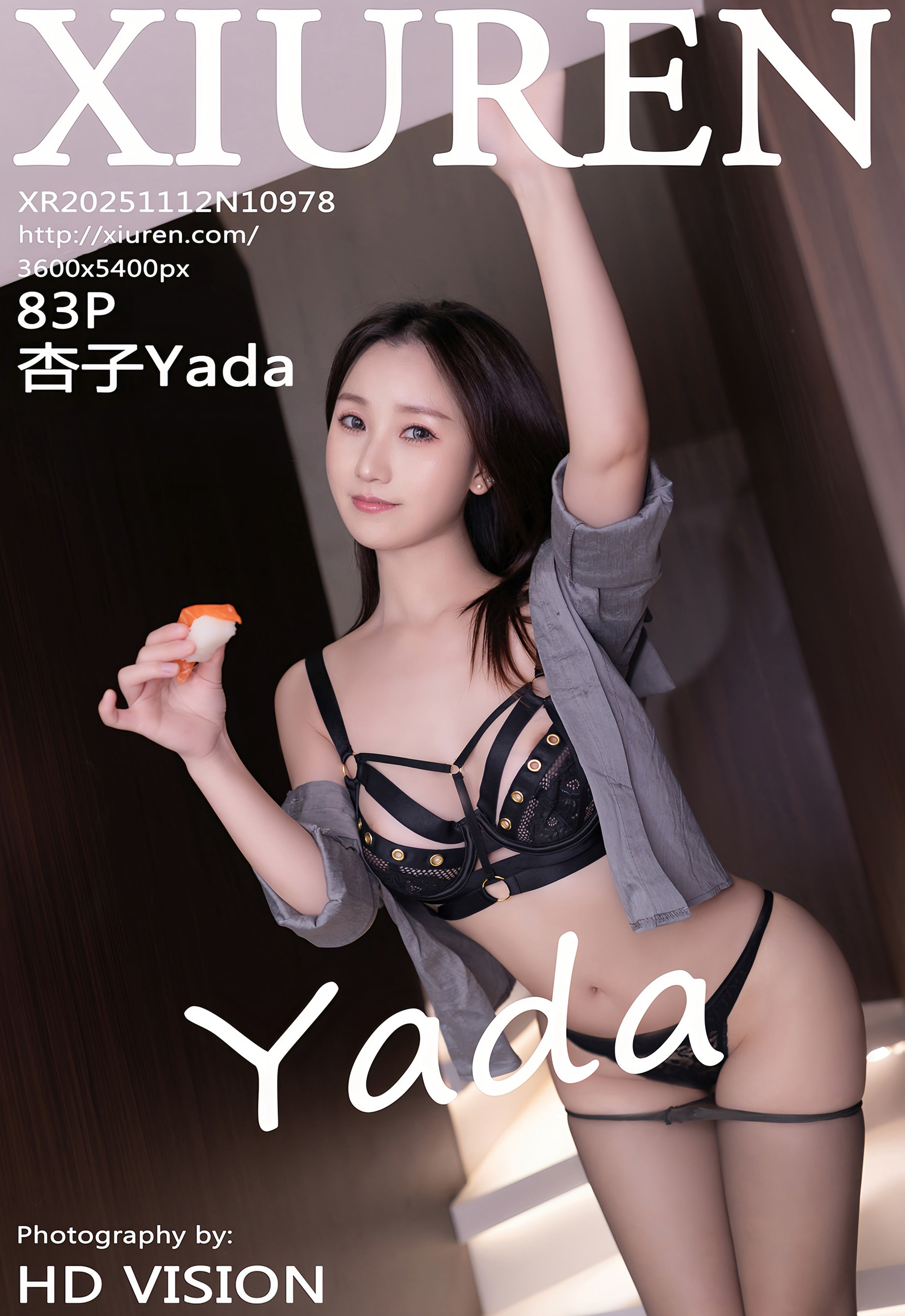 [XiuRen秀人网] No.10978 杏子Yada 灰色衬衫 魅惑黑丝 性感写真 [83张]插图