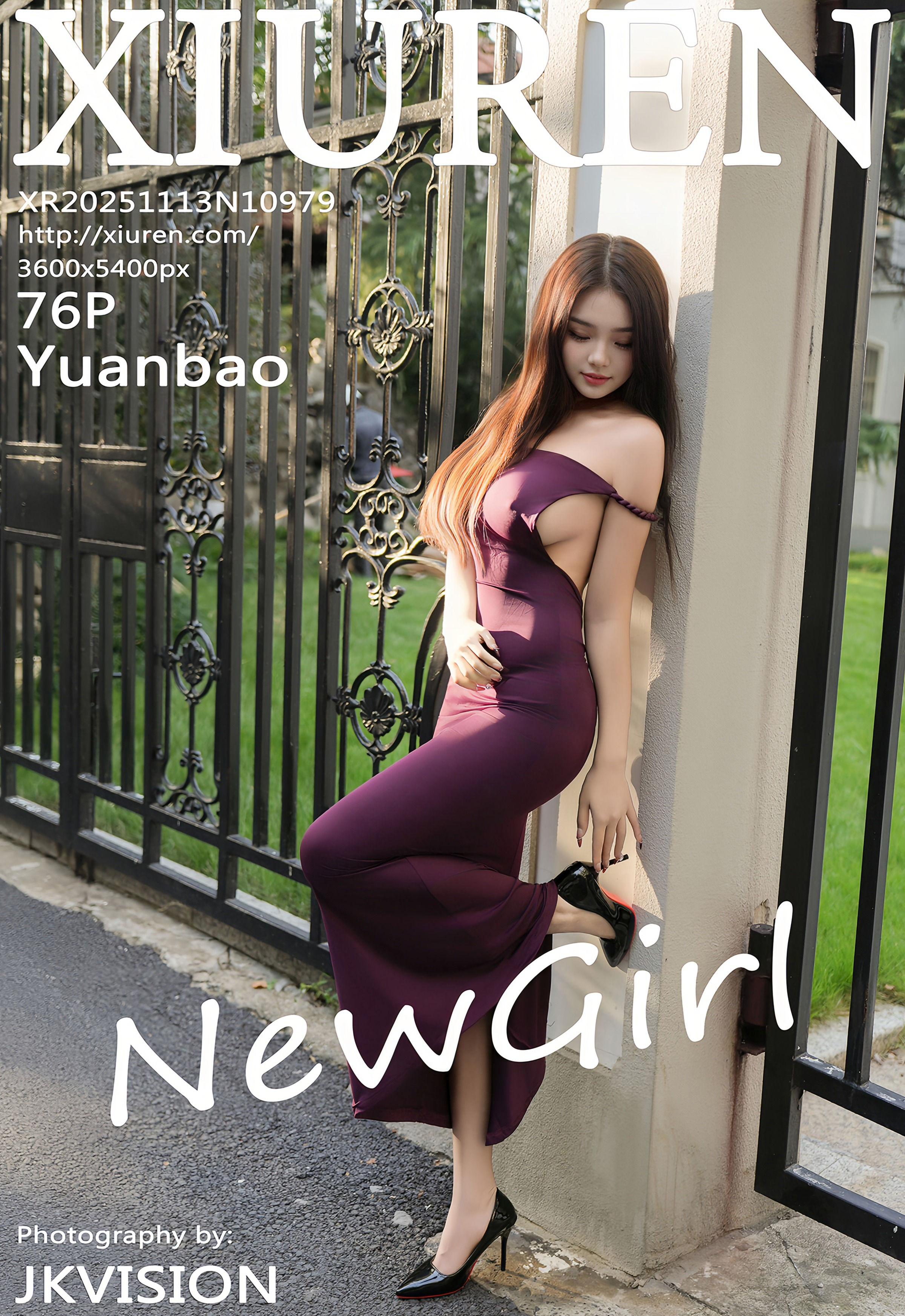 [XiuRen秀人网] No.10979 Yuanbao 新人首套写真 性感紫色连衣裙 内衣 [76张]插图