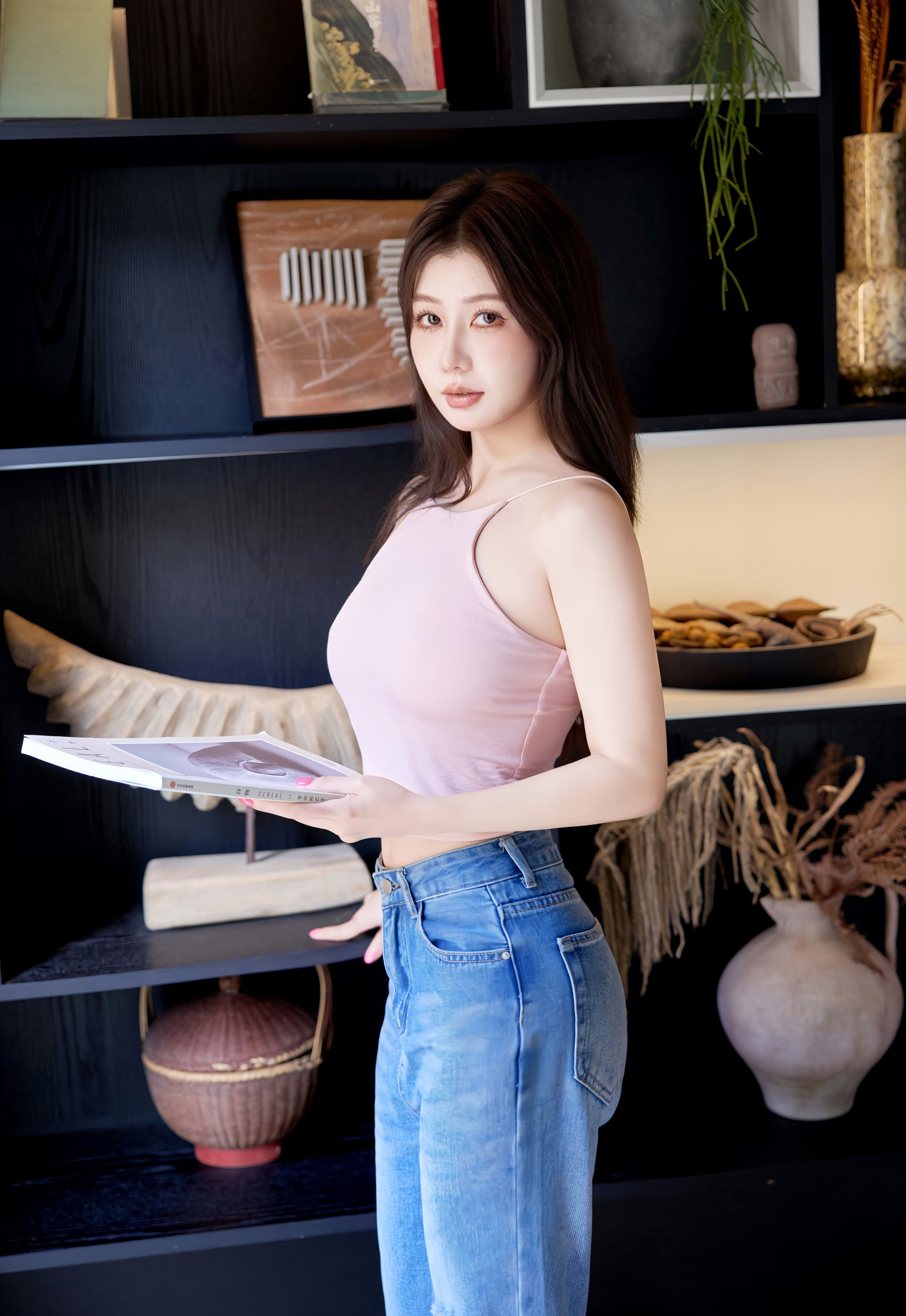 [XiuRen秀人网] No.10983 尹甜甜sunny 粉色常服 蓝色牛仔裤 性感写真 [83张]插图