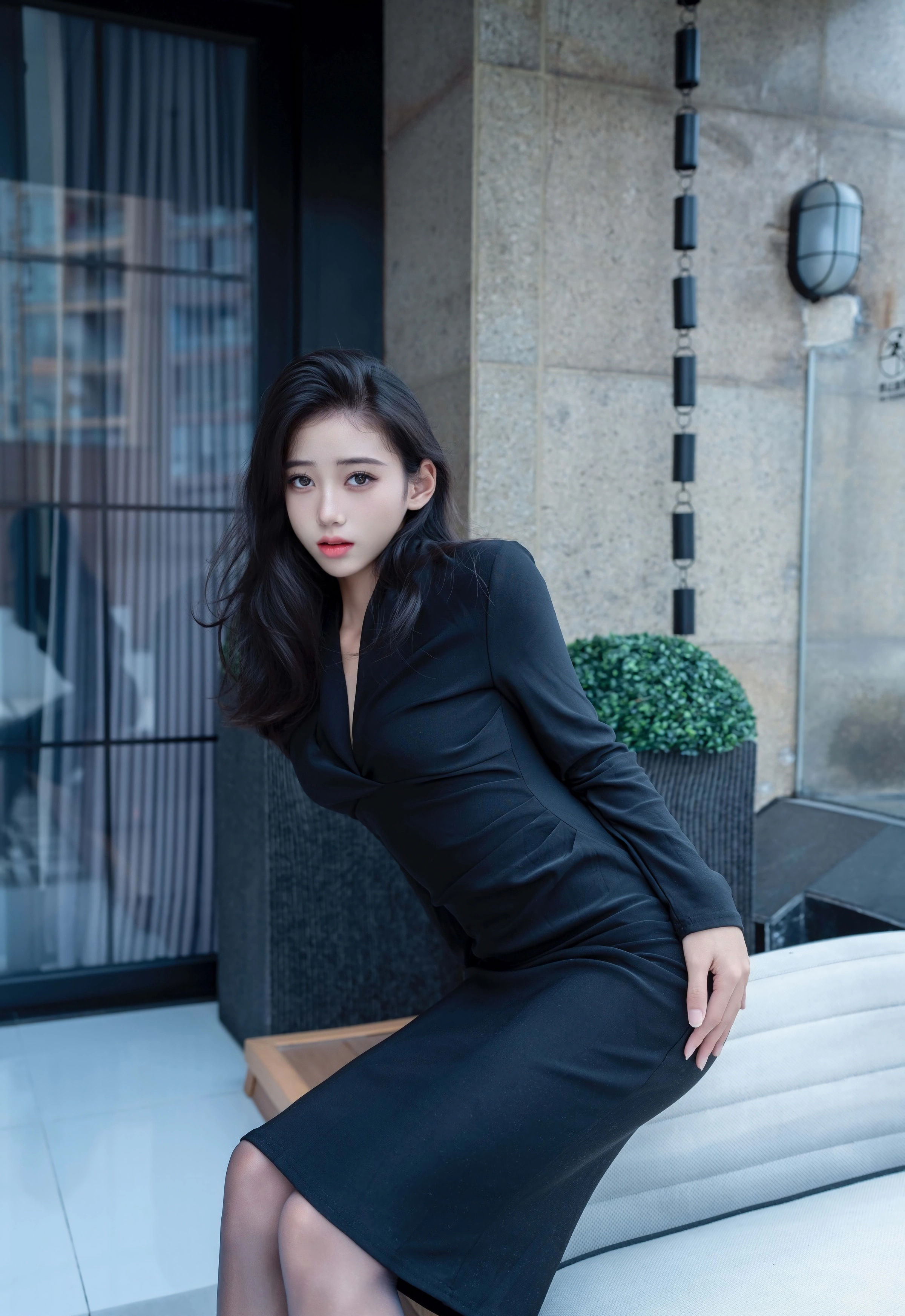 [XINGYAN星颜社] VOL.426 时安安 黑色连衣裙 魅惑黑丝 性感写真 [76张]插图