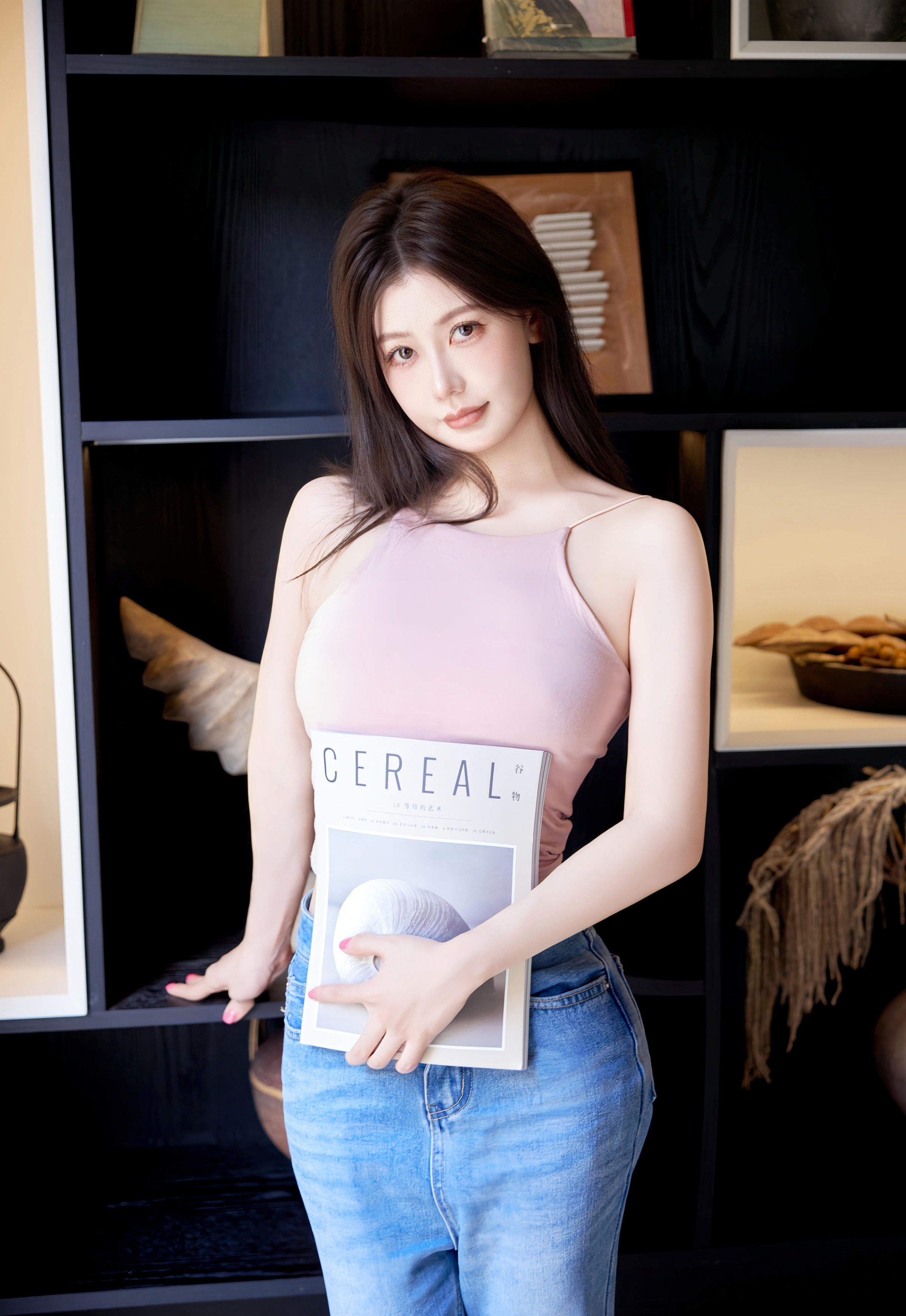 [XiuRen秀人网] No.10983 尹甜甜sunny 粉色常服 蓝色牛仔裤 性感写真 [83张]插图1