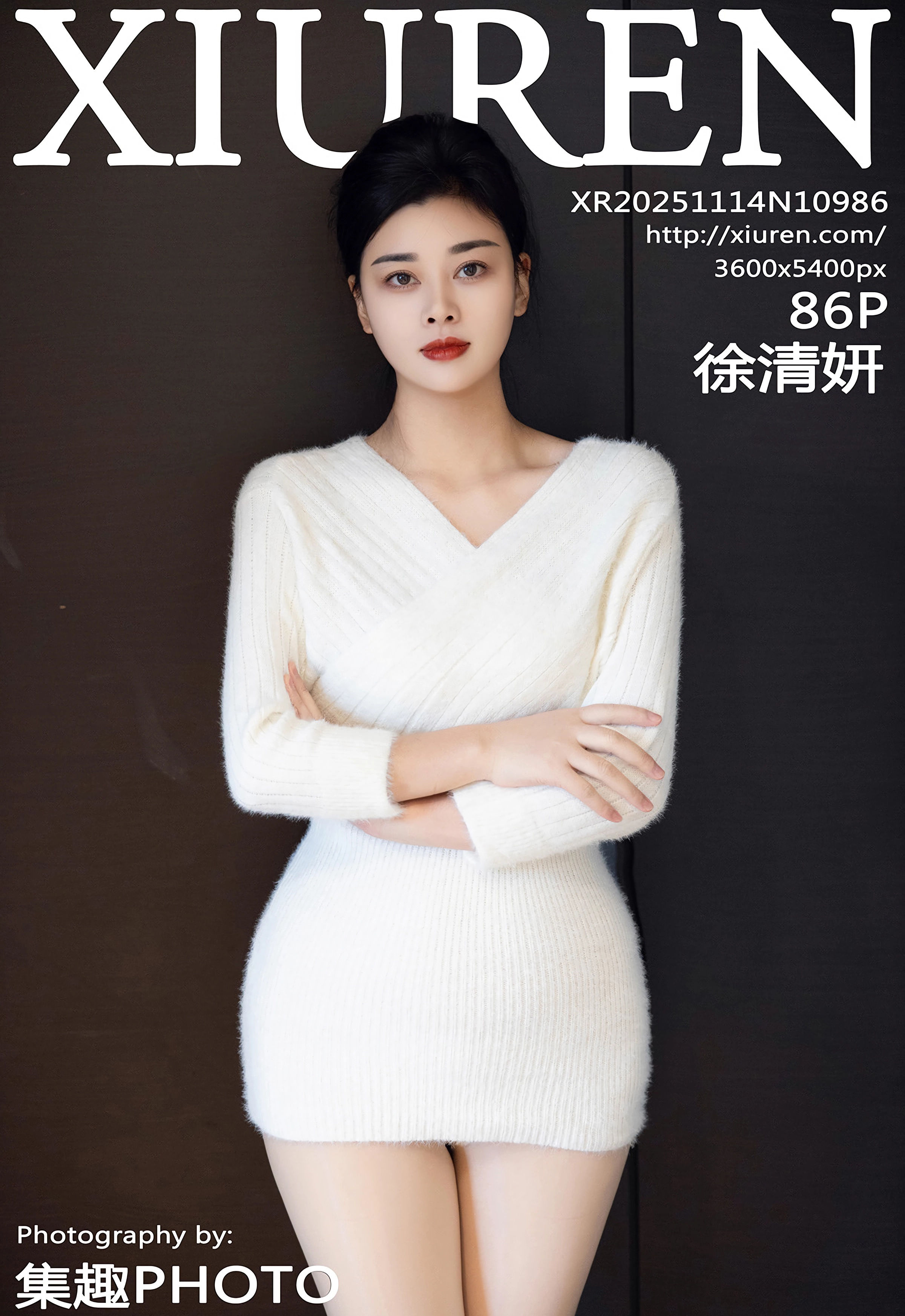[XiuRen秀人网] No.10986 徐清妍 白色毛衣 诱人肉色丝袜 性感写真 [86张]插图
