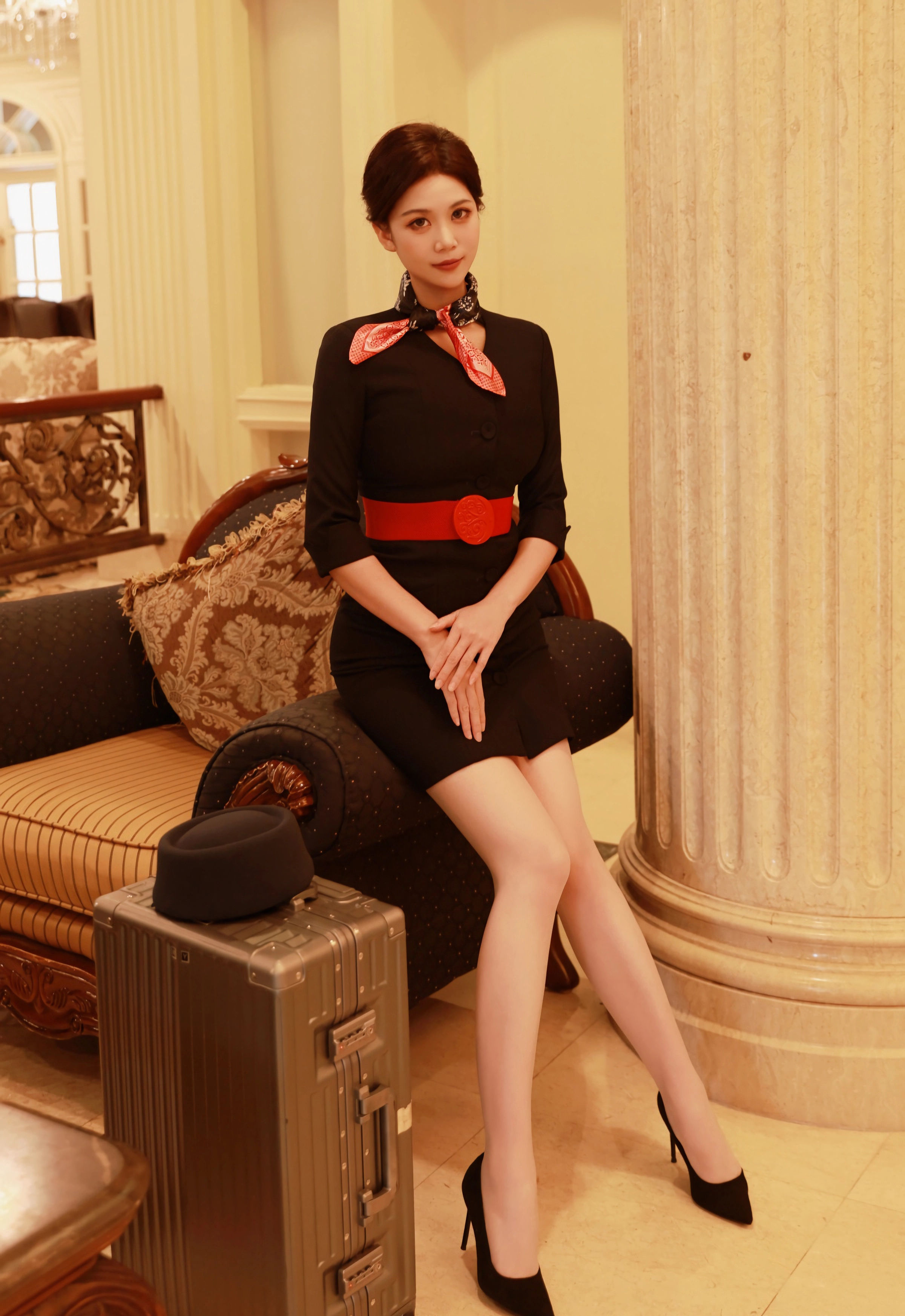 [XiuRen秀人网] No.11009 玫瑰我爱你 空姐制服 肉色丝袜 性感写真 [83张]插图