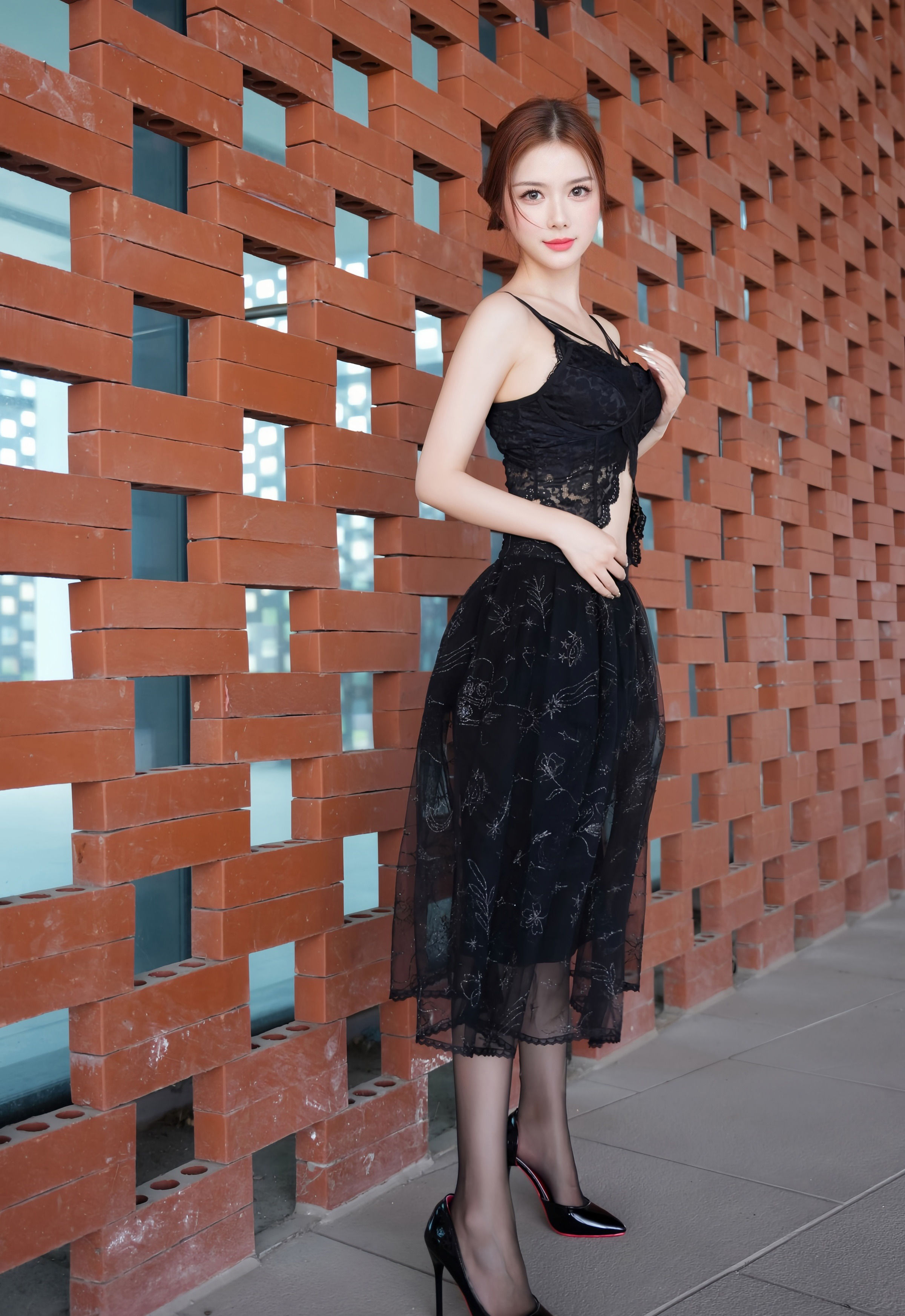 [XiuRen秀人网] No.11016 白芷yy 黑色内衣 性感写真 [79张]插图