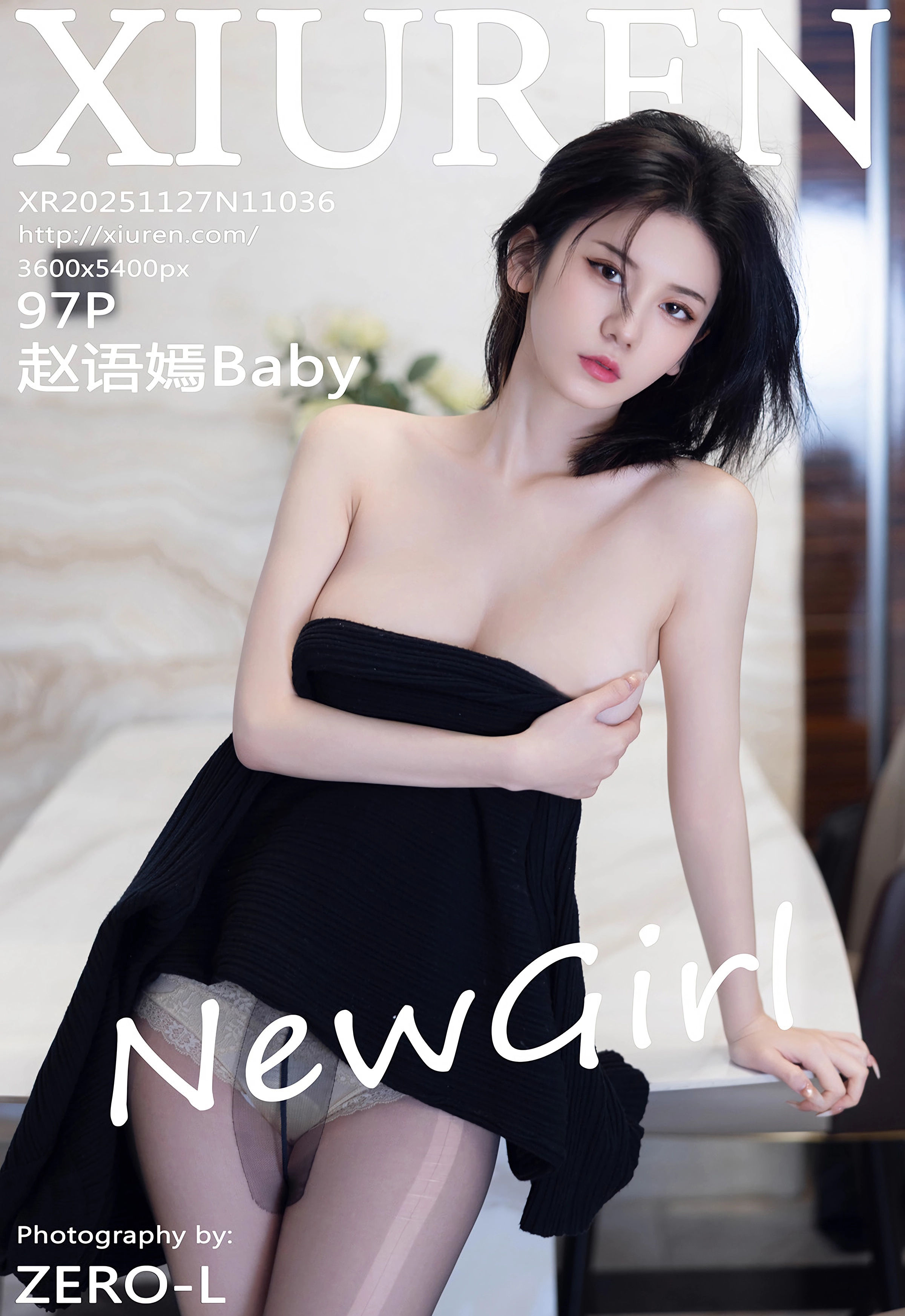 [XiuRen秀人网] No.11036 赵语嫣Baby 新人首套写真 性感黑色连衣裙 [97张]插图