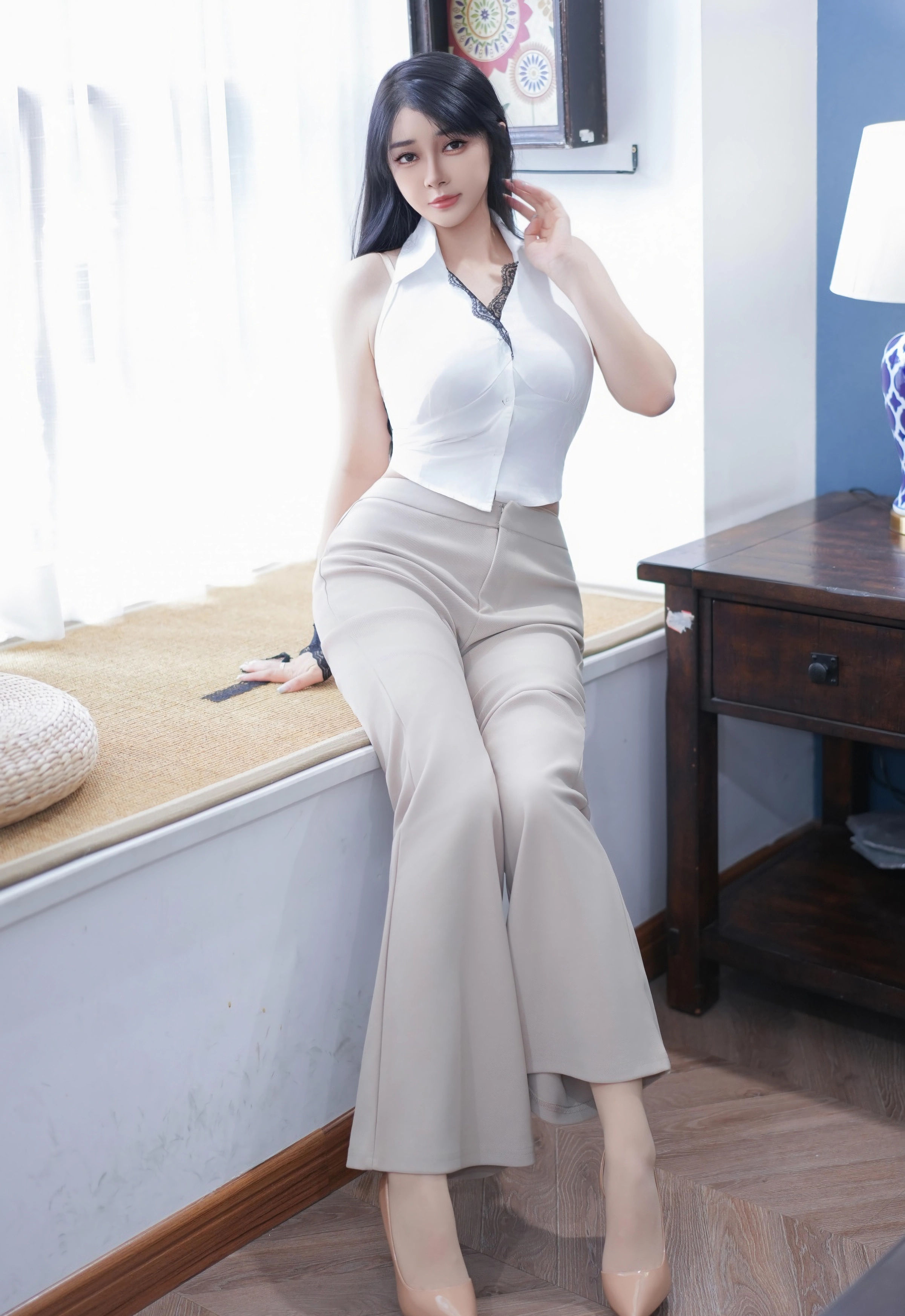 [XiuRen秀人网] No.11038 凯竹法师～ 浅色内衣 肉色丝袜 性感写真 [67张]插图1