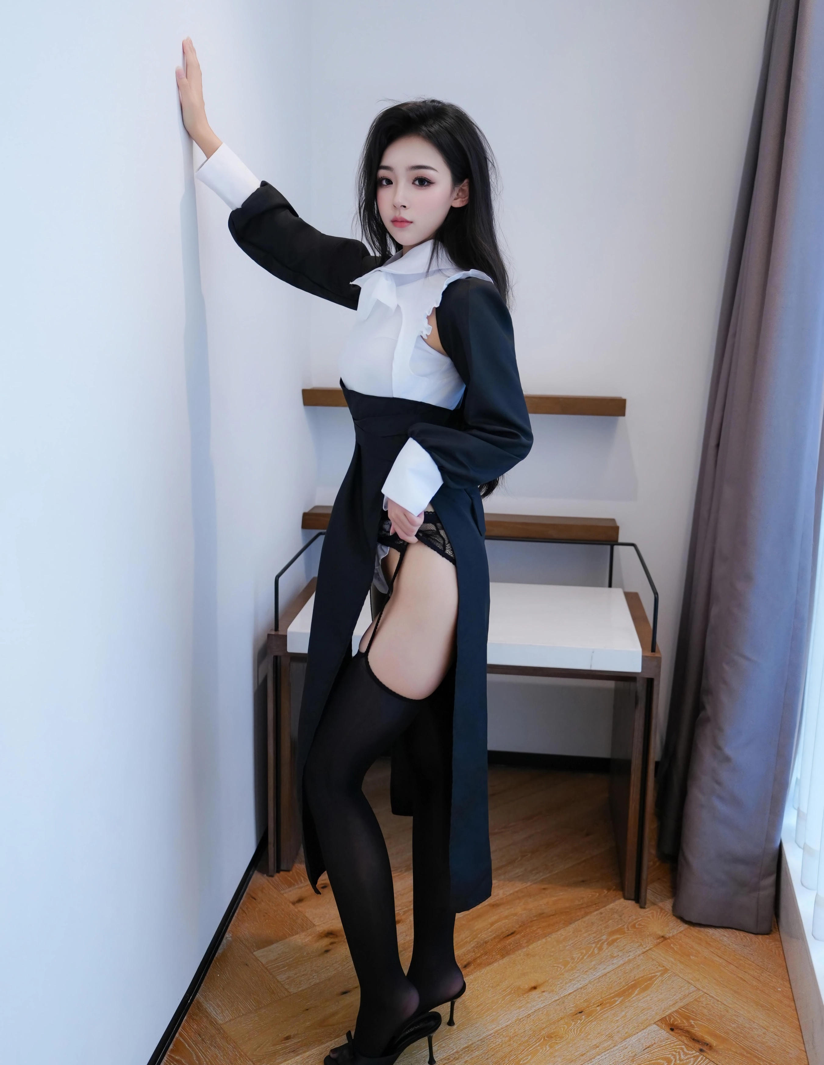 [XiuRen秀人网] No.11059 白琮瑗 黑白修女服 性感写真 [65张]插图