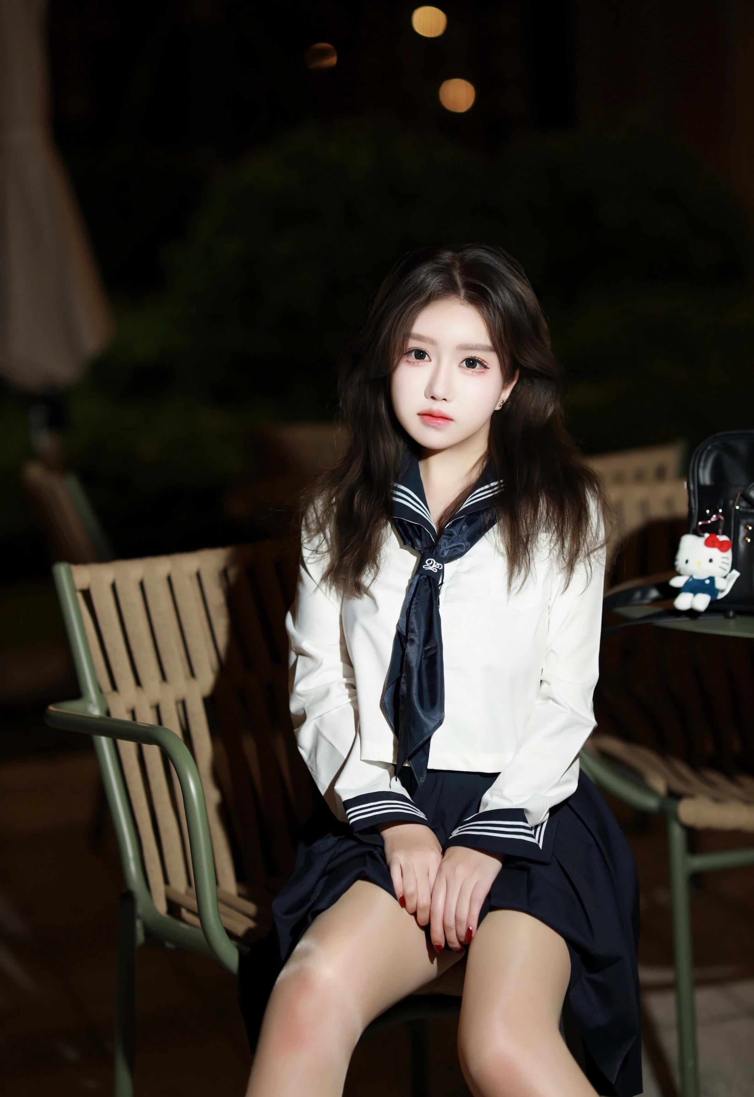 [XiuRen秀人网] No.11071 小薯条nienie 性感白T搭配黑色短裙 大连旅拍写真 [58张]插图1