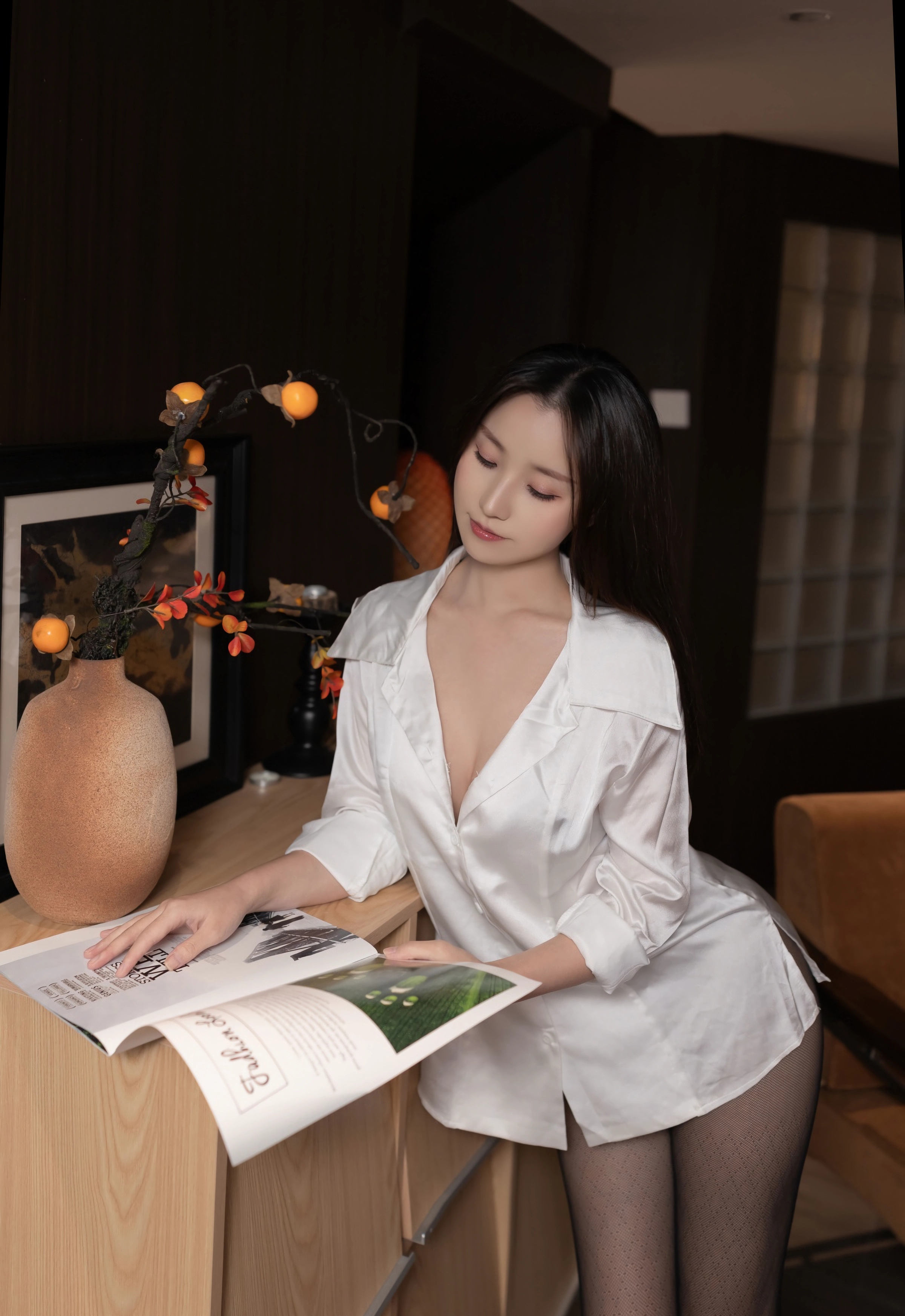 [XiuRen秀人网] 杏子Yada 白色衬衫 魅惑黑丝 性感写真 [80张]插图1