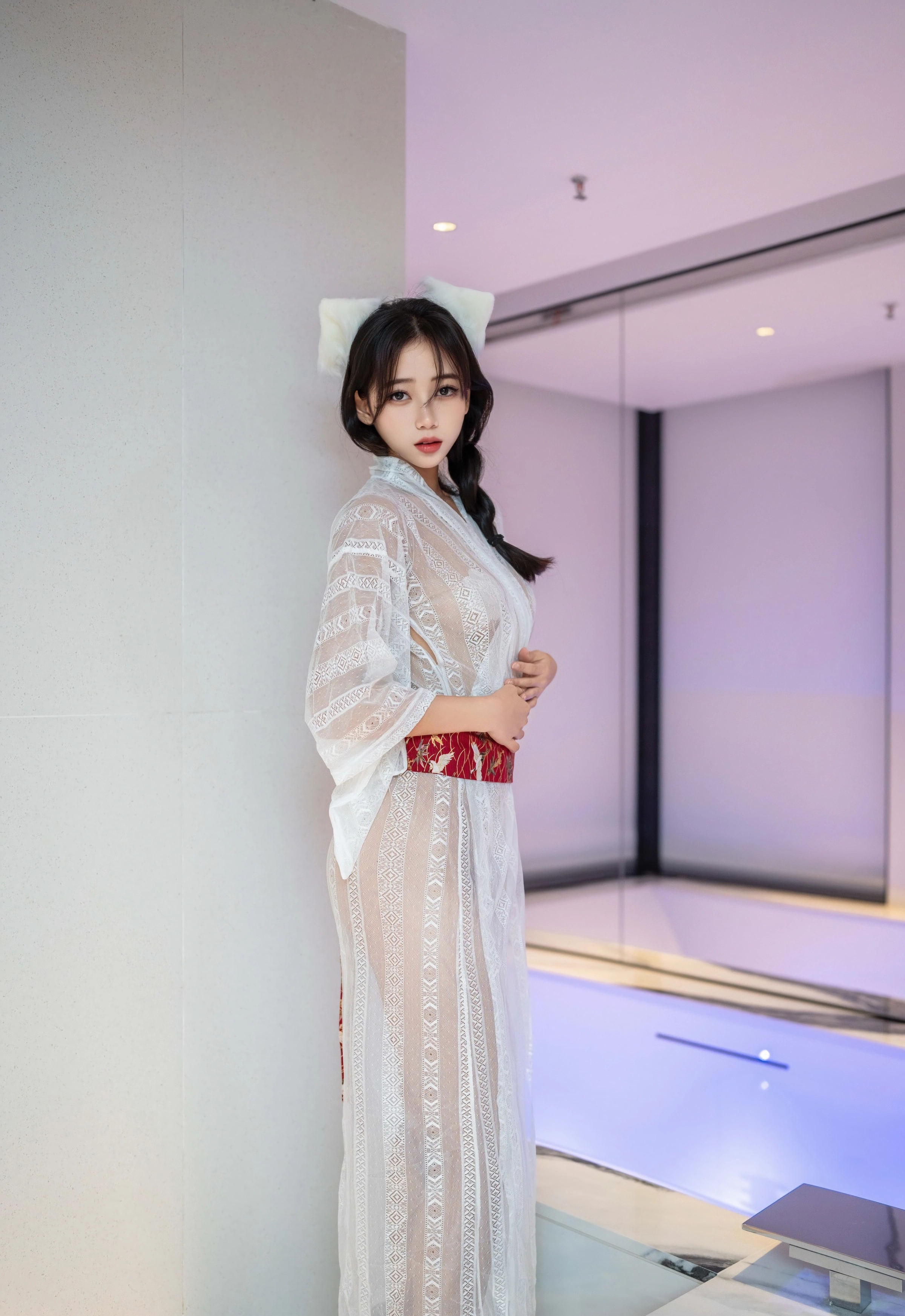 [XINGYAN星颜社] VOL.442 时安安 白色连衣裙 性感写真 [75张]插图1