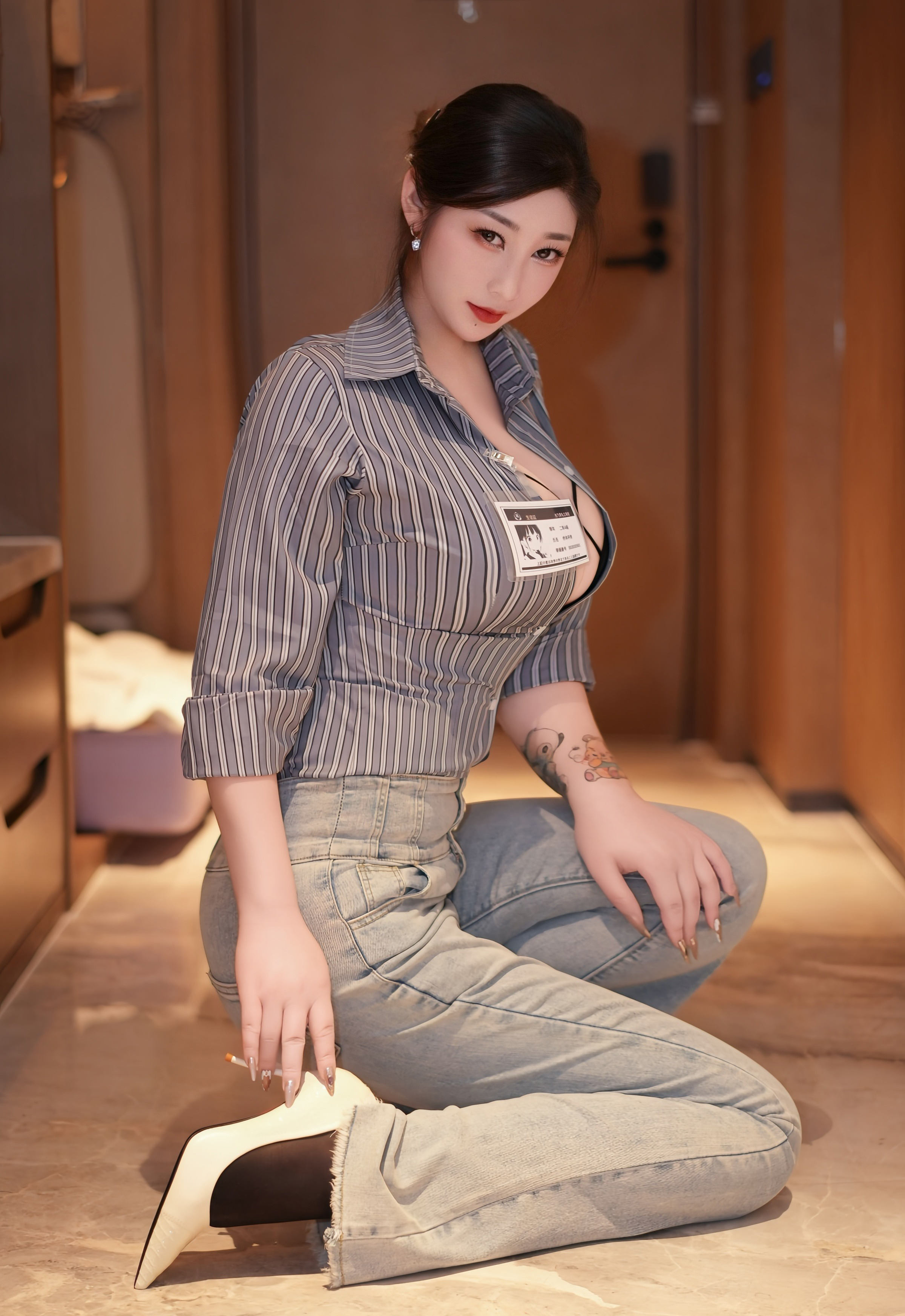 [XiuRen秀人网] No.11128 妲己_Toxic 黑色内衣 魅惑黑丝 性感写真 [72张]插图