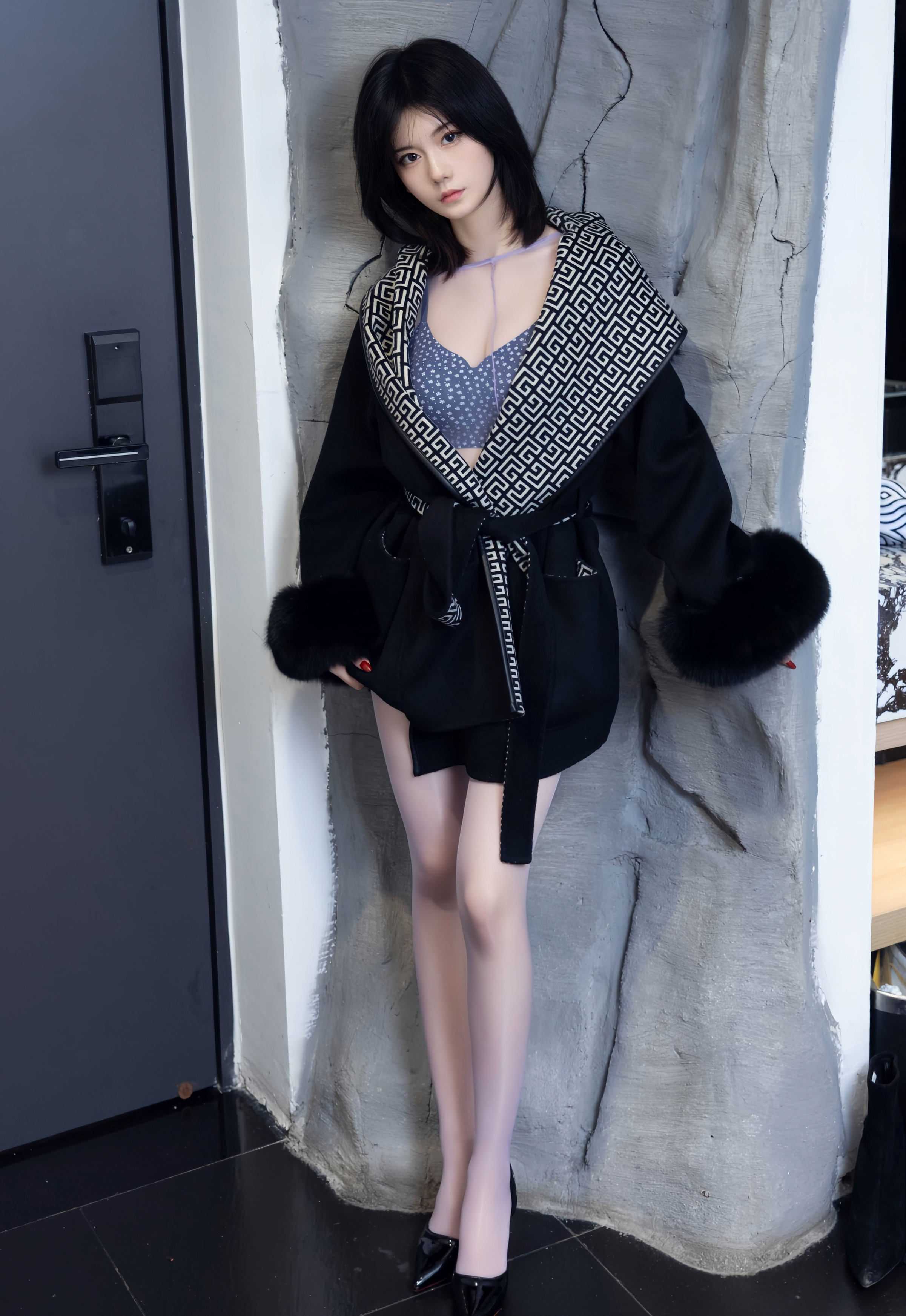 [XiuRen秀人网] No.11131 凌七七 紫色连体丝袜 性感写真 [110张]插图