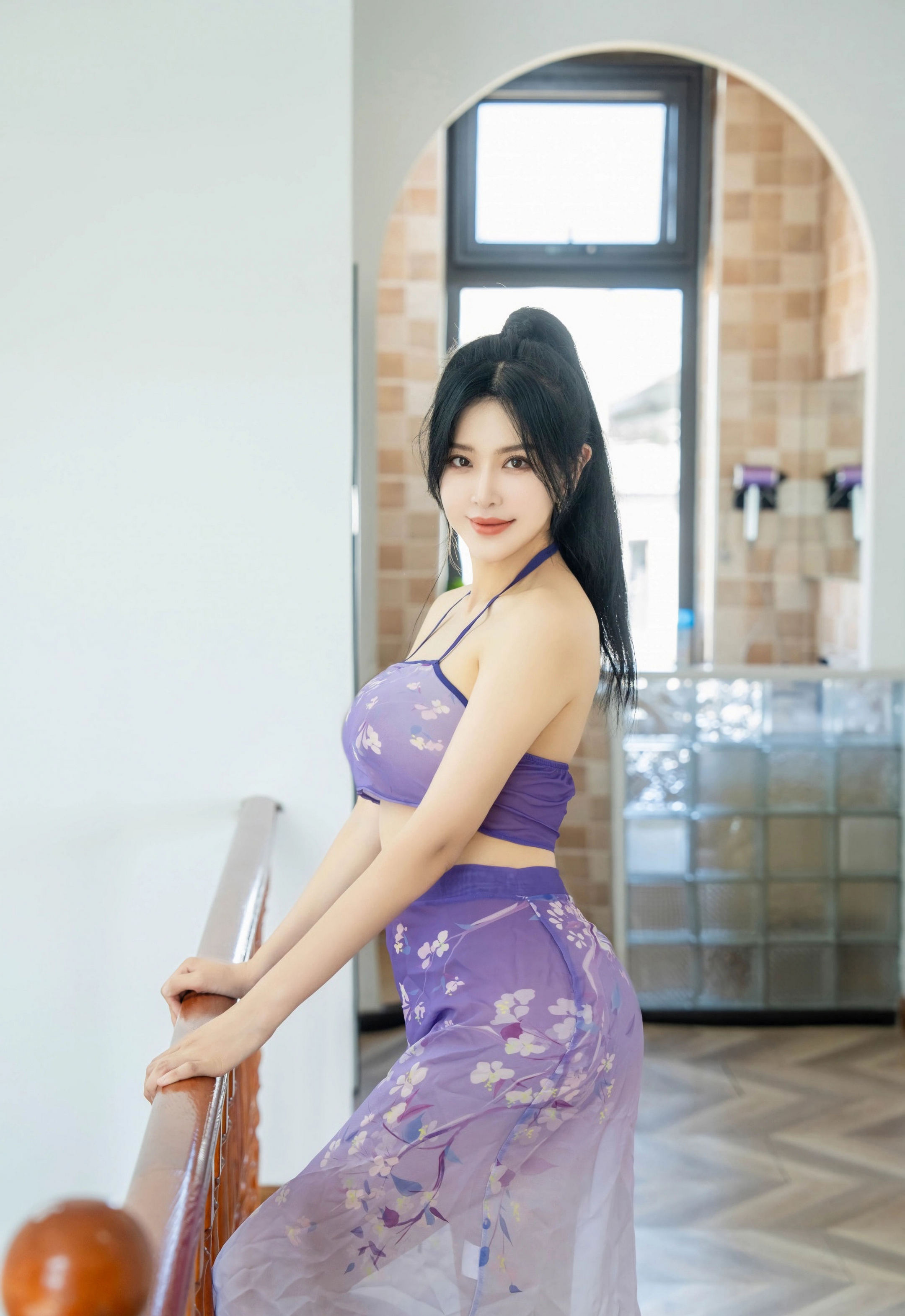 [XINGYAN星颜社] VOL.450 刘钰儿 紫色轻透服饰 性感写真 [60张]插图1