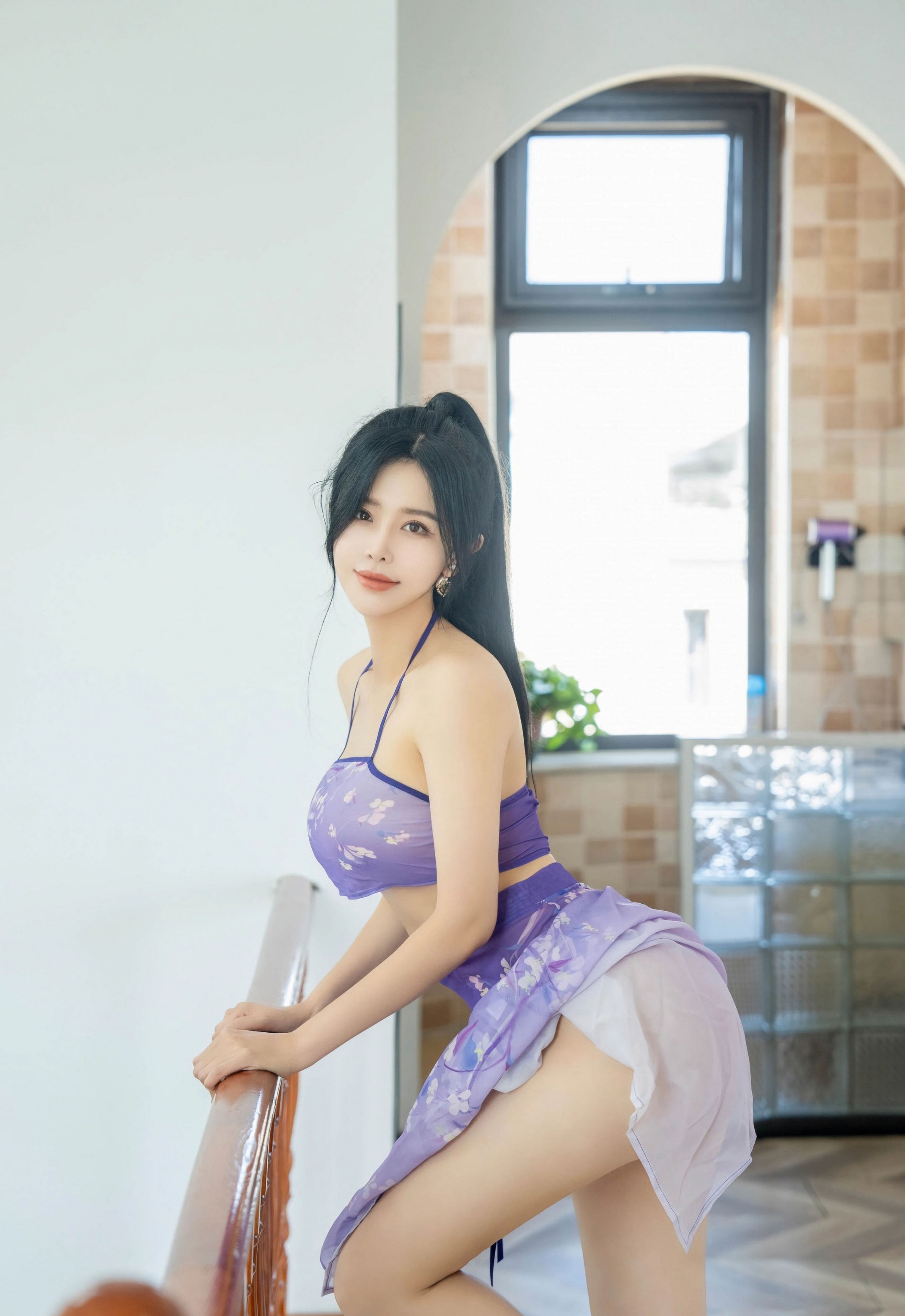 [XINGYAN星颜社] VOL.450 刘钰儿 紫色轻透服饰 性感写真 [60张]插图1