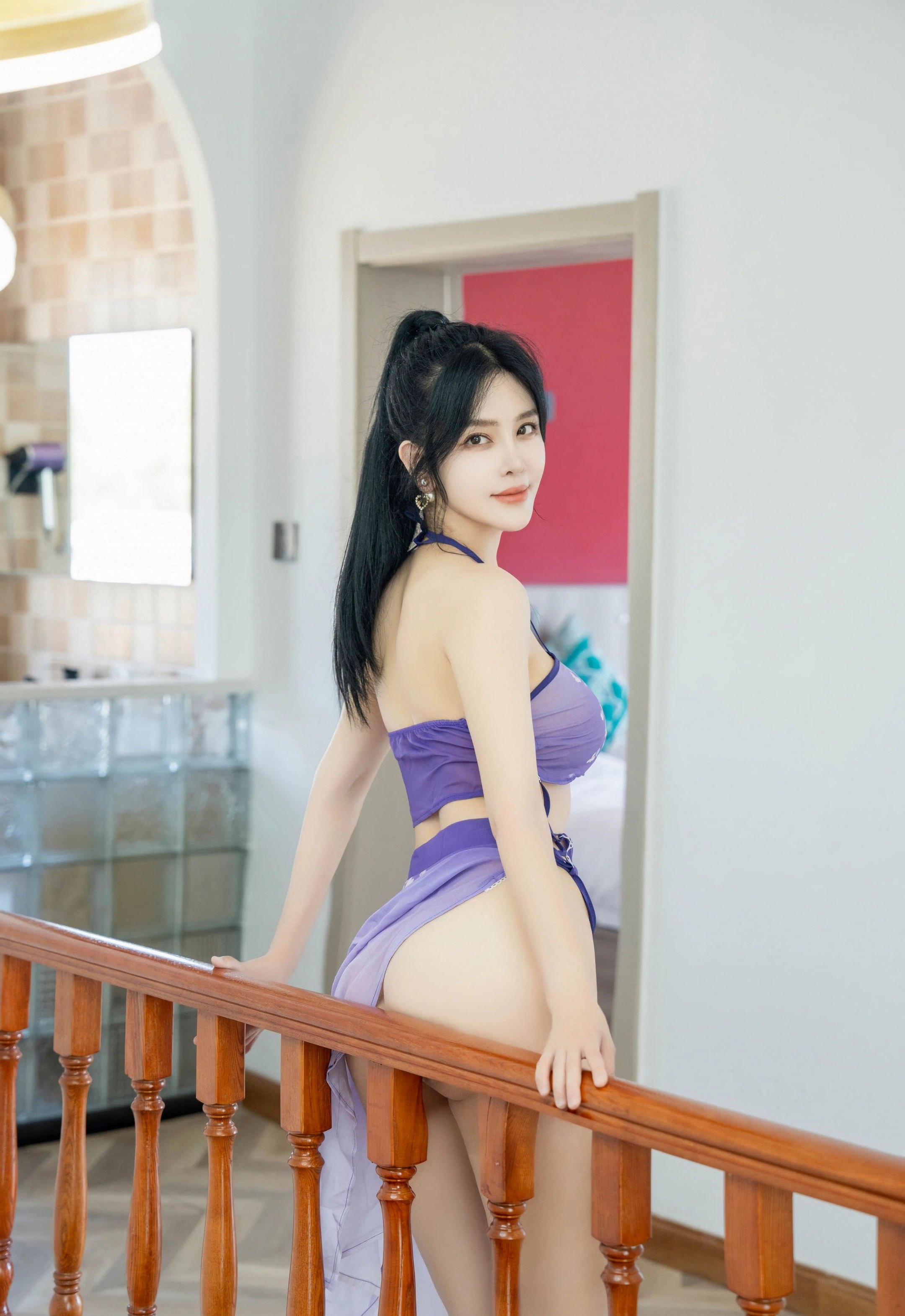 [XINGYAN星颜社] VOL.450 刘钰儿 紫色轻透服饰 性感写真 [60张]插图1