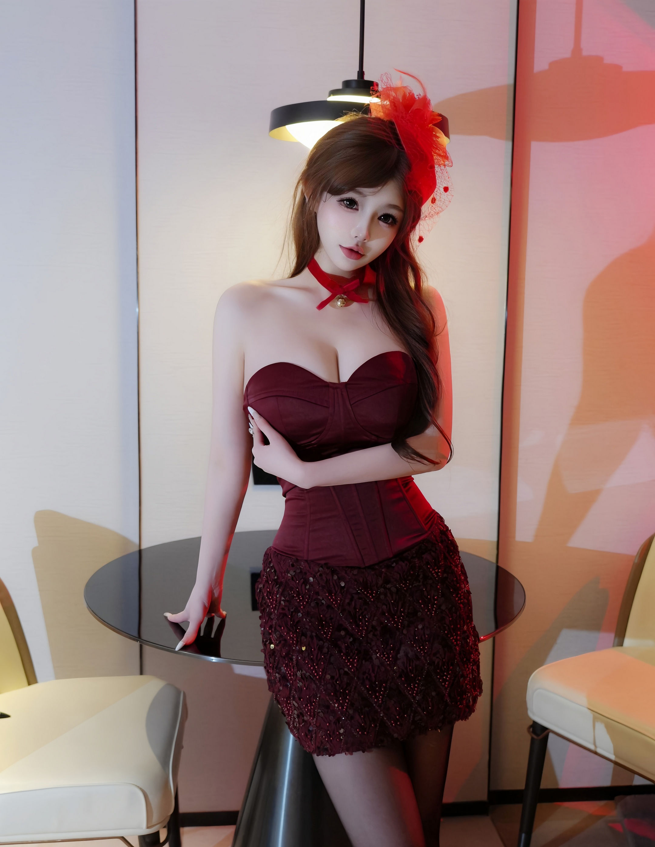 [XiuRen秀人网] No.11181 甜妮 深色连衣短裙搭 魅惑黑丝 性感写真 [80张]插图1