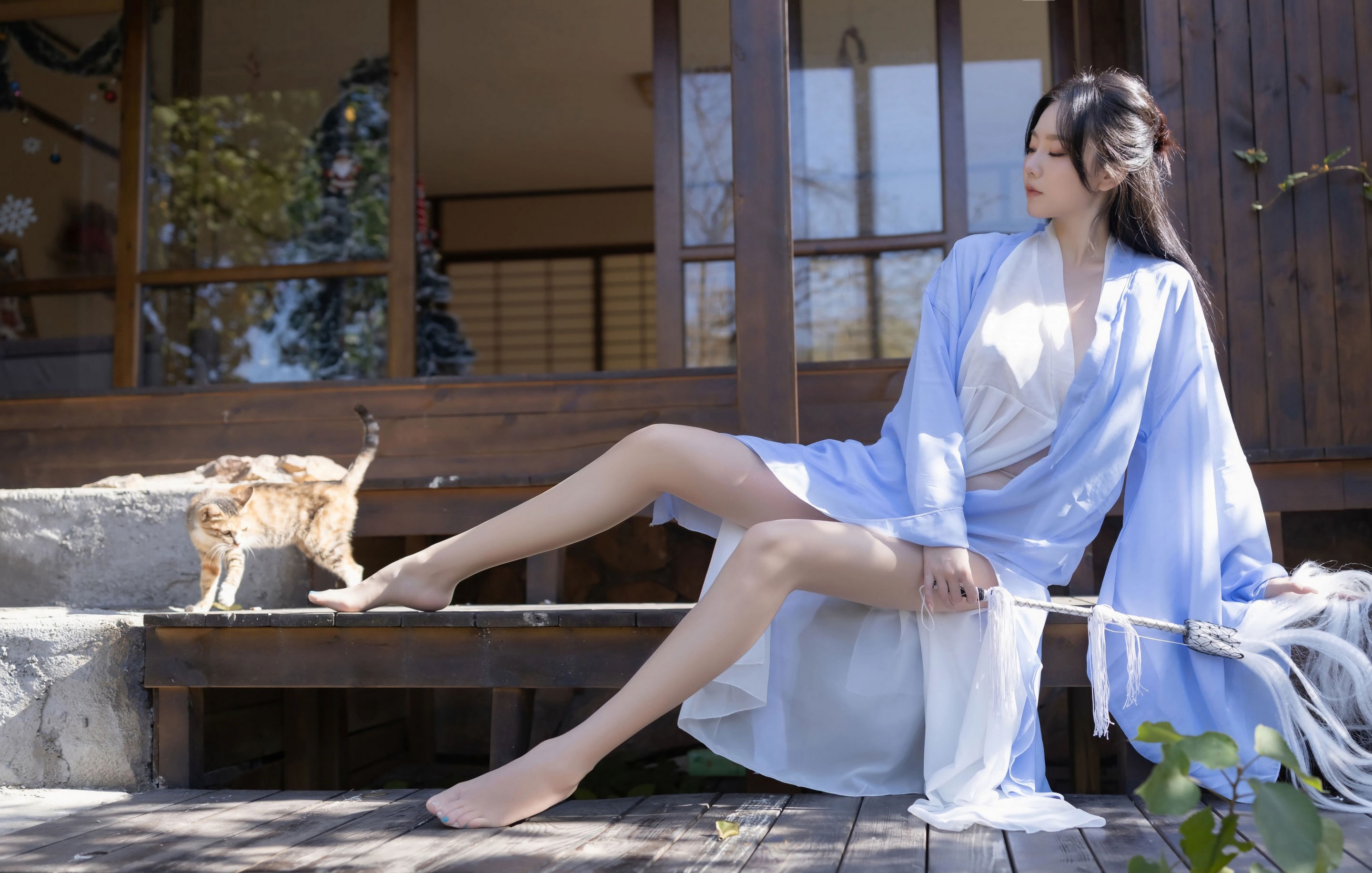 [XiuRen秀人网] No.11178 安然anran 性感道姑装扮 诱人肉色丝袜 西安旅拍写真 [74张]插图