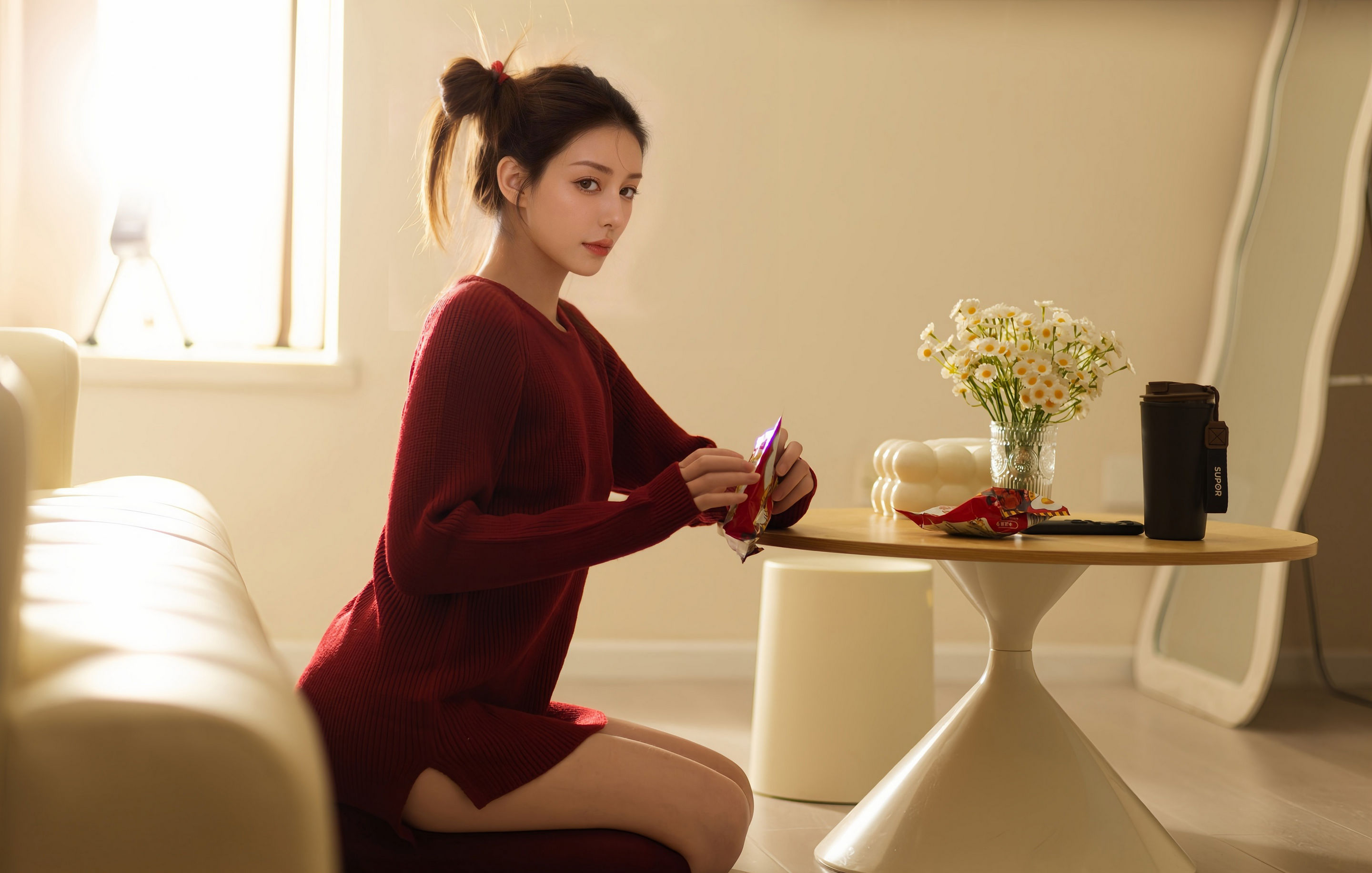 [XiuRen秀人网] No.11198 悦兮 深色毛衣 极致美腿 性感写真 [70张]插图1