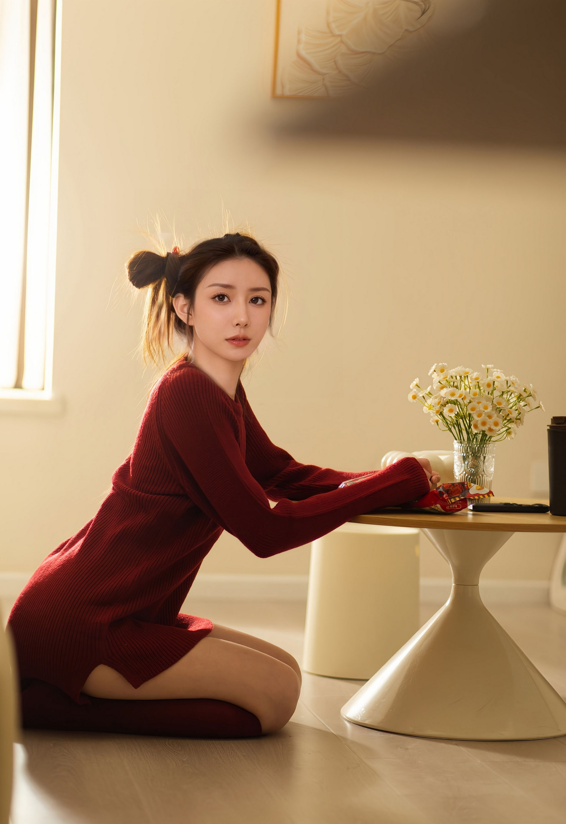 [XiuRen秀人网] No.11198 悦兮 深色毛衣 极致美腿 性感写真 [70张]插图