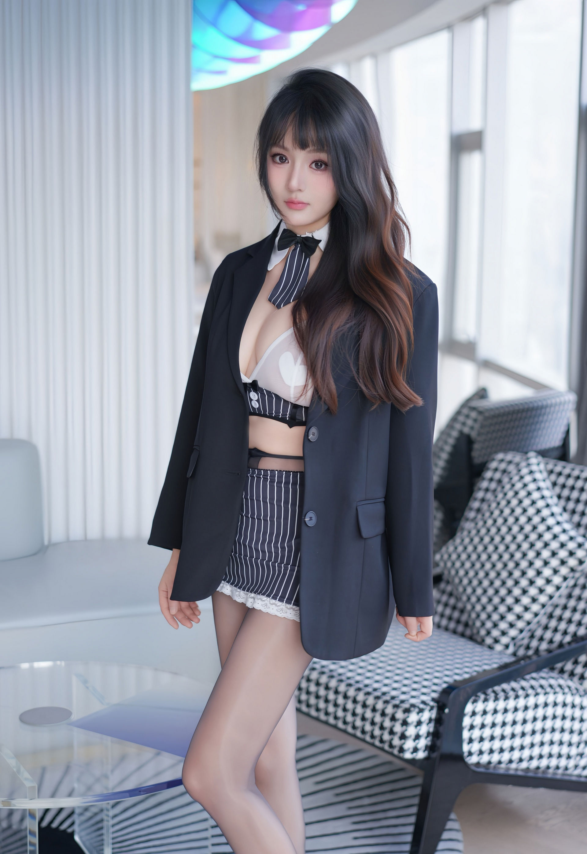 [XiuRen秀人网] No.11203 沈南汐RuRu 黑色西服 魅惑黑丝 性感写真 [58张]插图