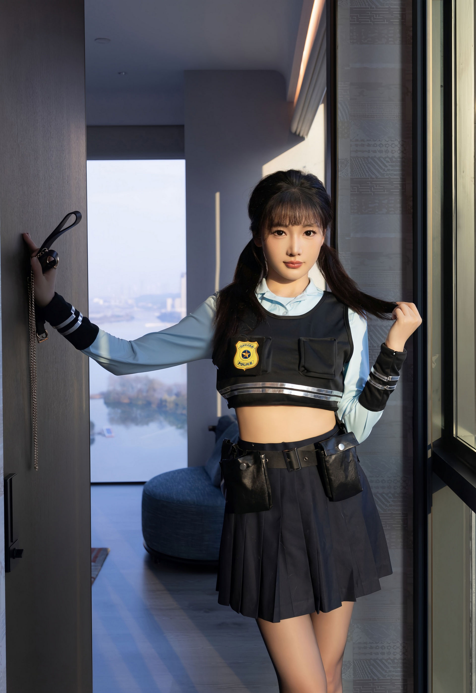 [XiuRen秀人网] No.11209 陆萱萱 蓝色制服诱惑 性感写真 [77张]插图