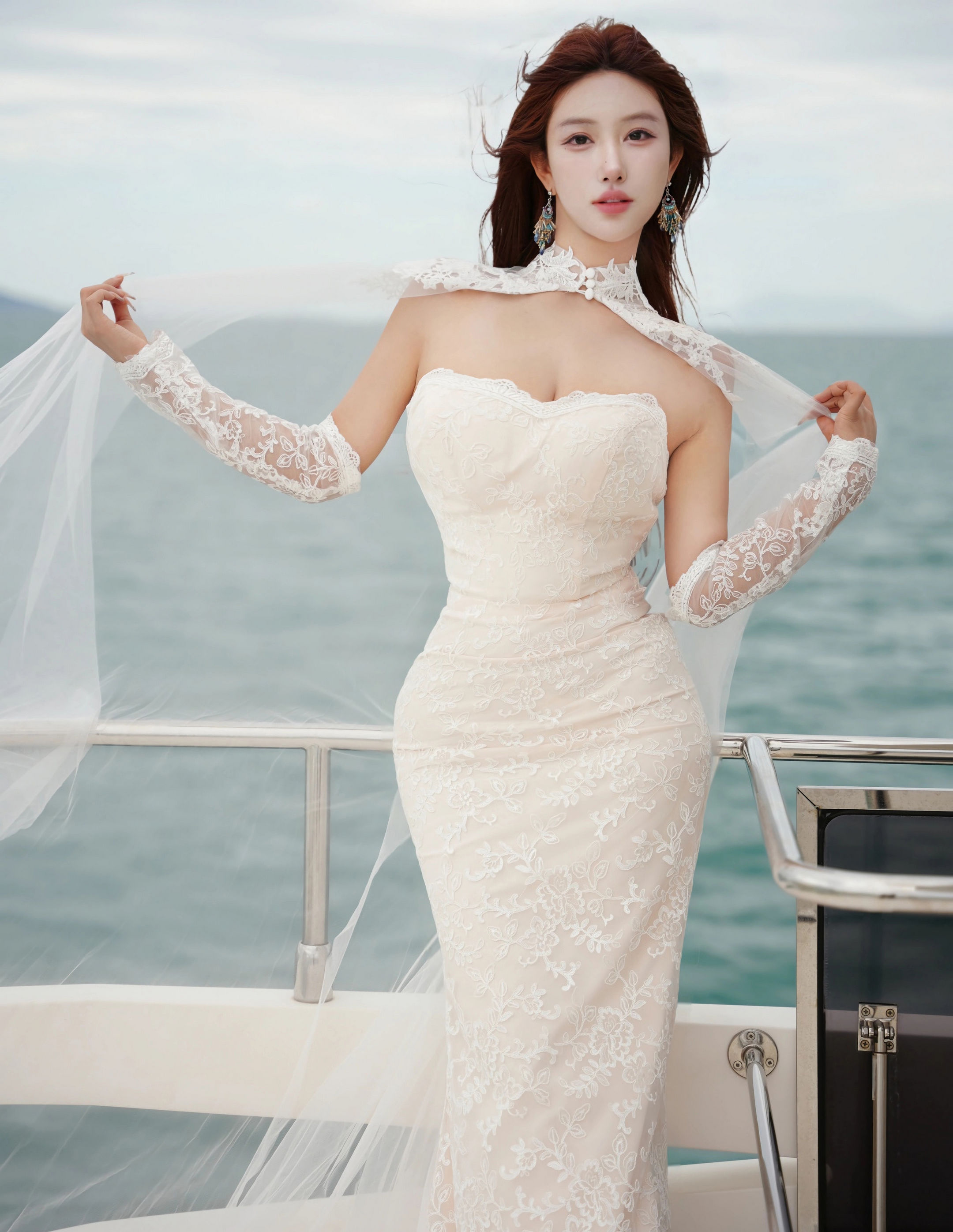 [XiuRen秀人网] No.11243 金允希Yuki 白色婚纱 性感写真 [81张]插图