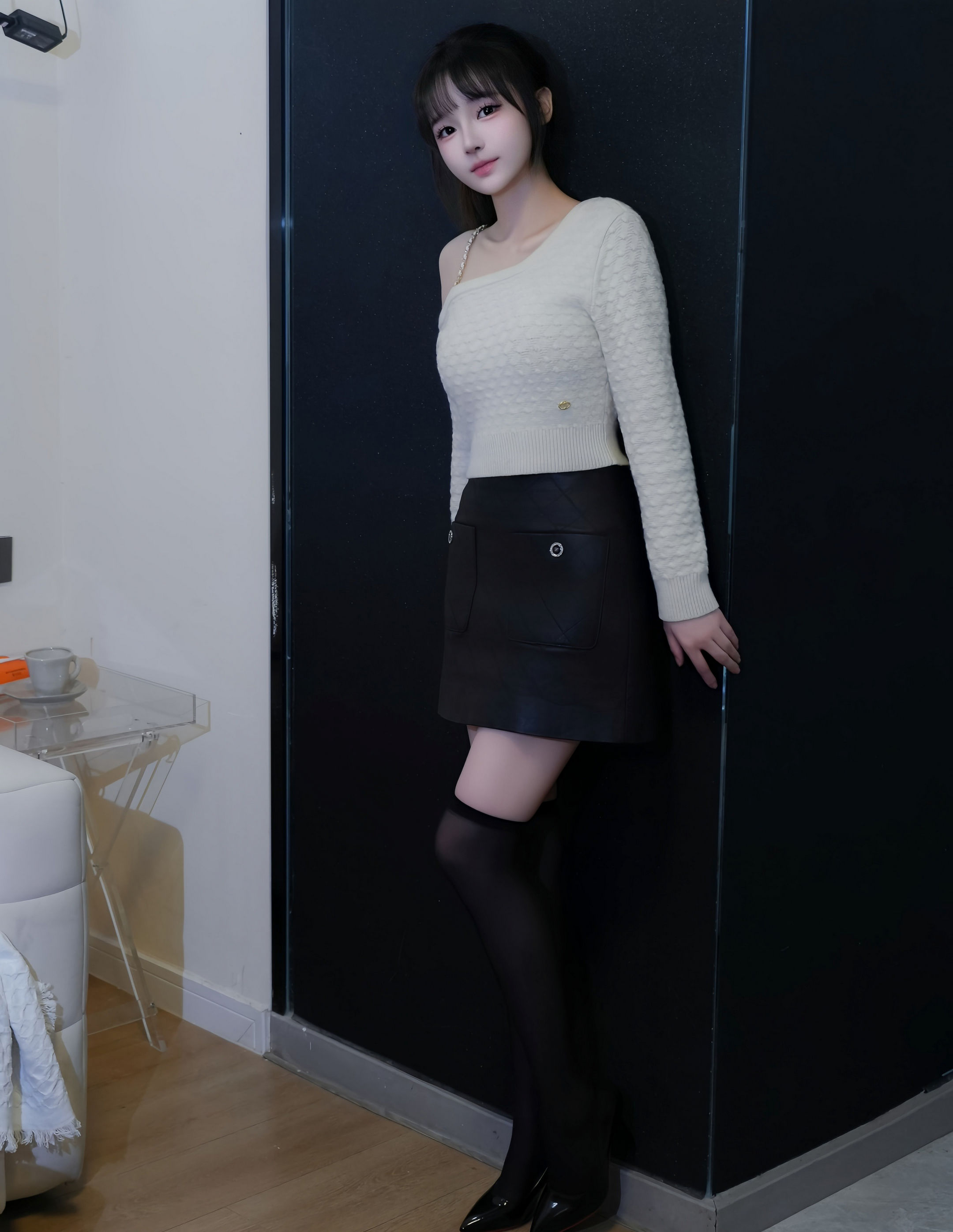 [XiuRen秀人网] No.11254 沈蜜儿 白色T恤 魅惑黑丝 性感写真 [65张]插图1