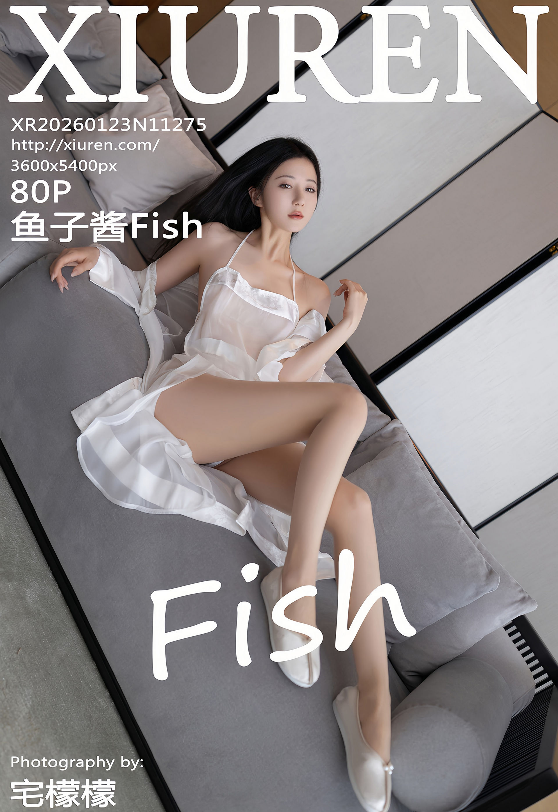 [XiuRen秀人网] No.11275 鱼子酱Fish 白色浴袍 肉色丝袜 性感写真 [80张]插图